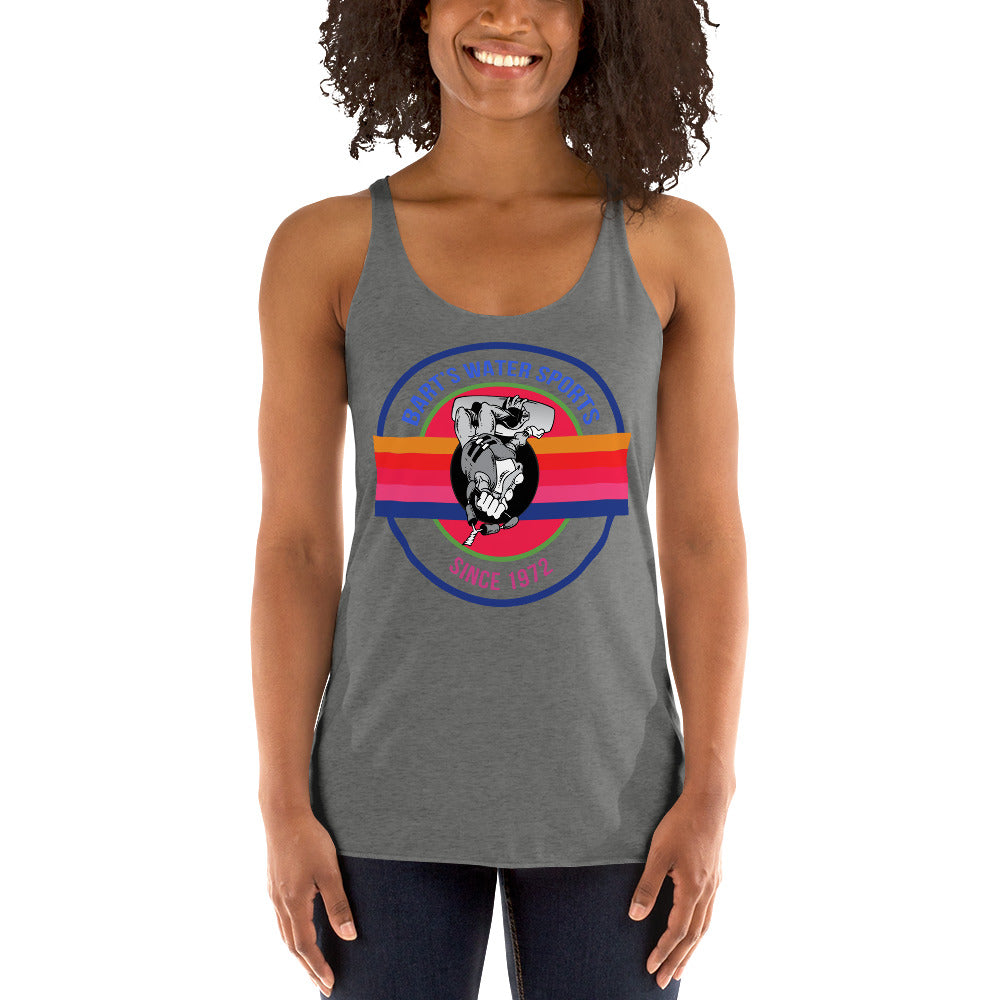 Upside Down Frog Wakeboard Women's Racerback Tank Top - Bart's Water Sports - Perfect for Wakeboarding, Beach & Summer Water Sports