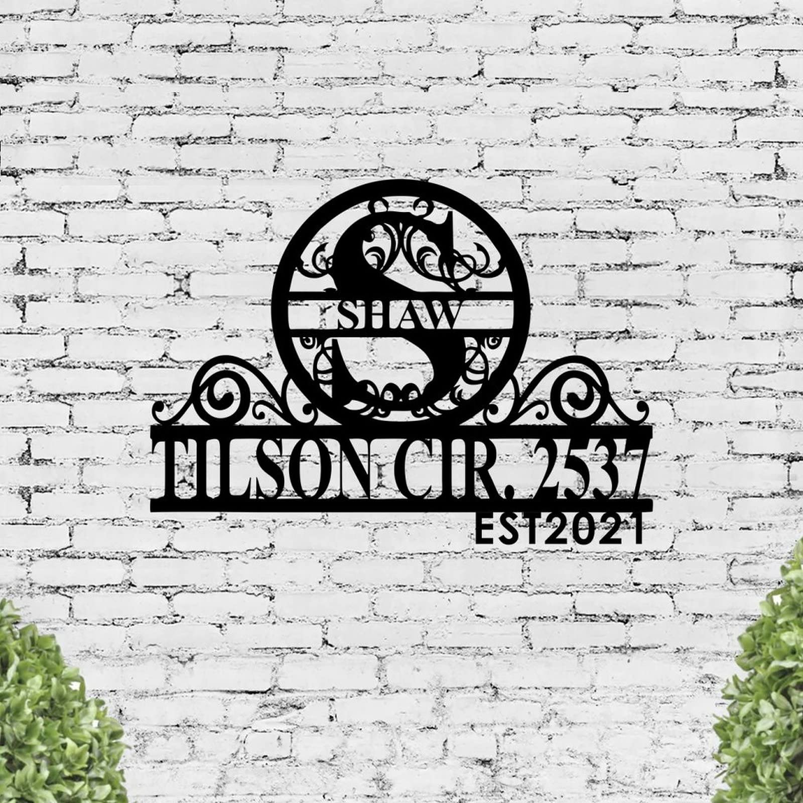Custom Metal Address Sign - Personalized Family Name Wall Plaque for Outdoor & Indoor Home Decor | Durable Wall Art for Housewarming, Wedding, and Front Porch