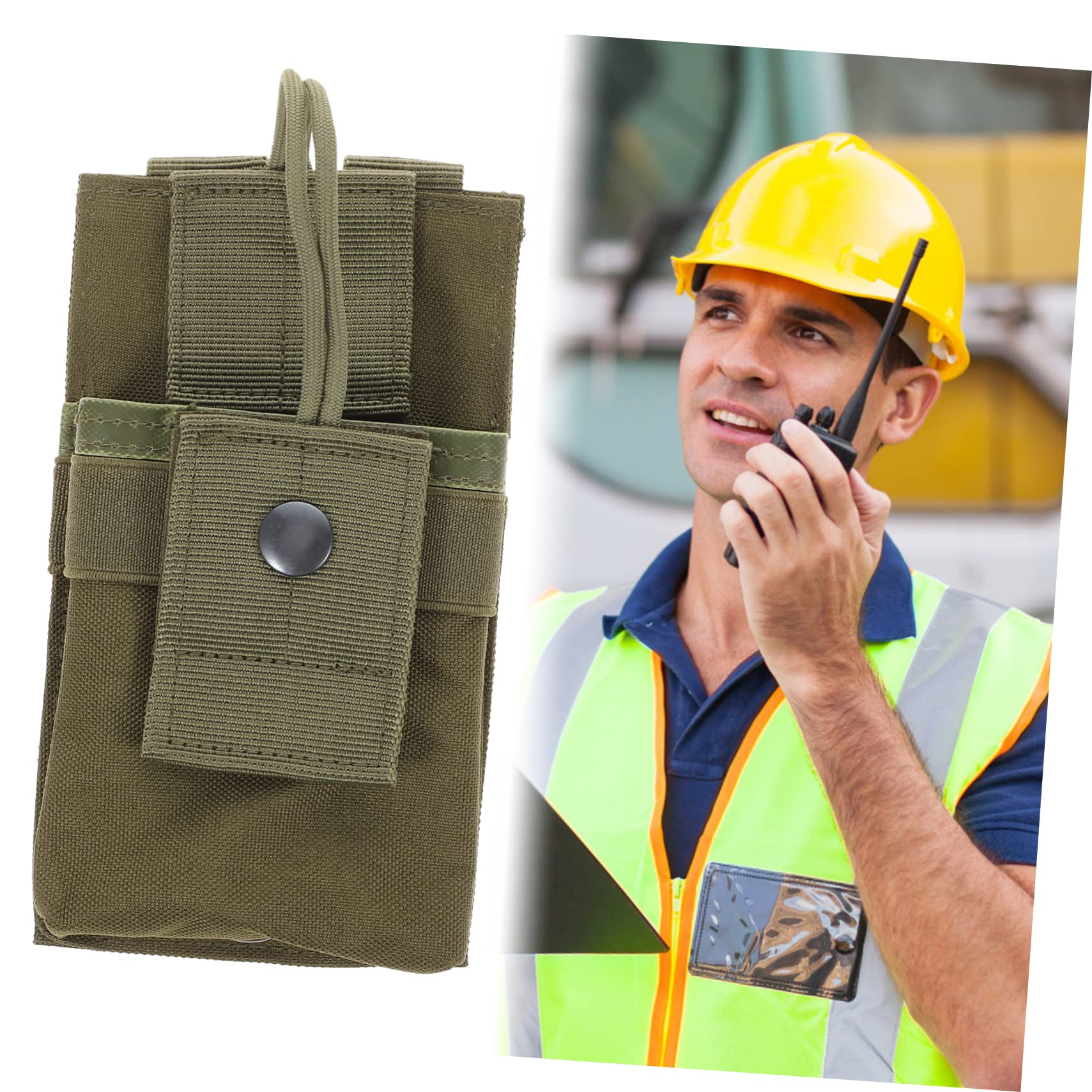 Veemoon Outdoor Radio Carrier Holder - Multi-Functional Walkie Talkie Vest Case with Adjustable Straps & Durable Nylon Material - Perfect for Hiking, Camping & Construction Work