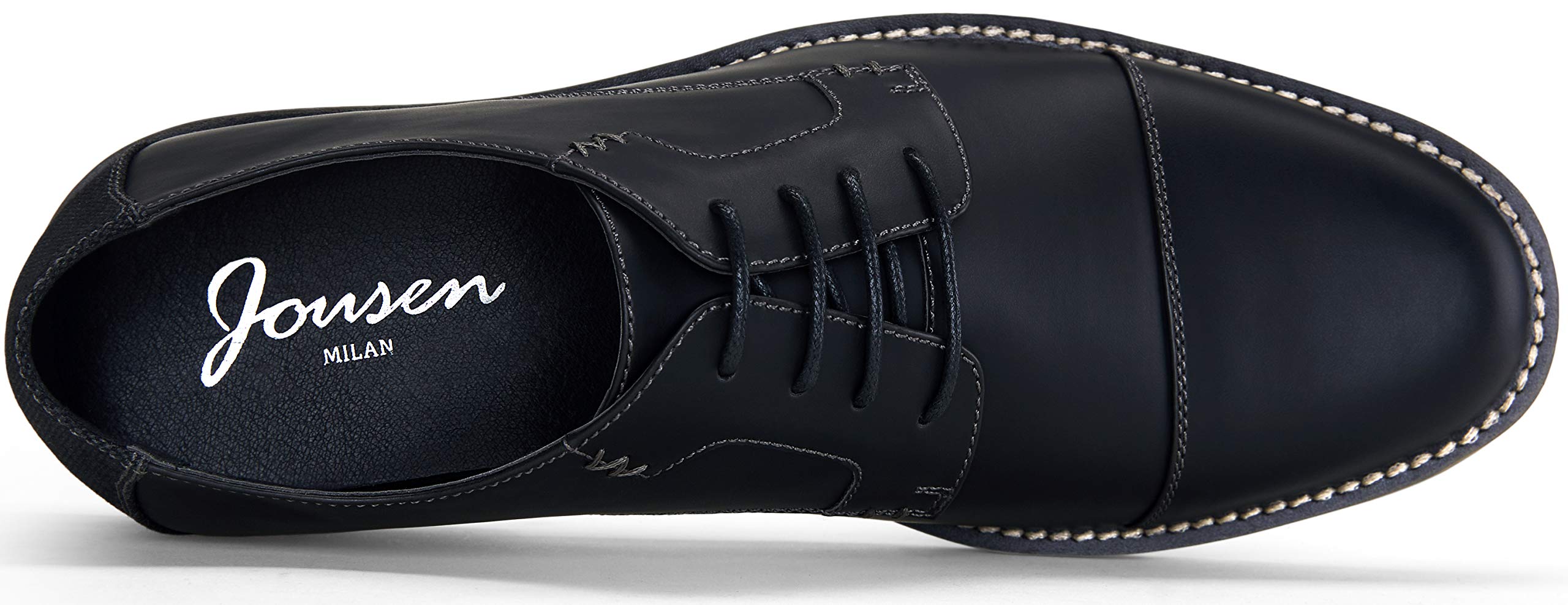 Jousen Men's Dress Shoes - Classic Retro Oxfords for Business & Casual Wear | Comfortable Formal Shoes for Office, Wedding & Daily Use