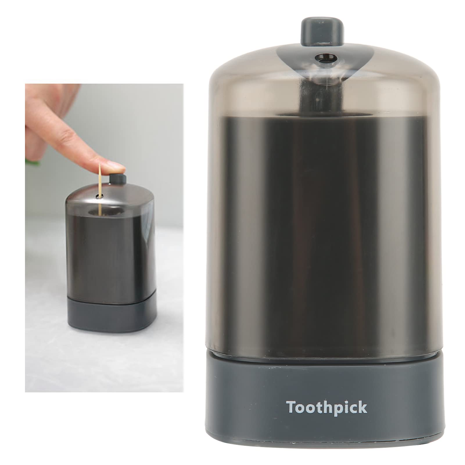 Automatic Toothpick Dispenser Box - Premium Kitchen Gadget for Restaurants & Home Use - Thickened Toothpick Holder with One-Touch Dispensing (Black) - Perfect for Dining Tables, Buffets & Food Service Areas