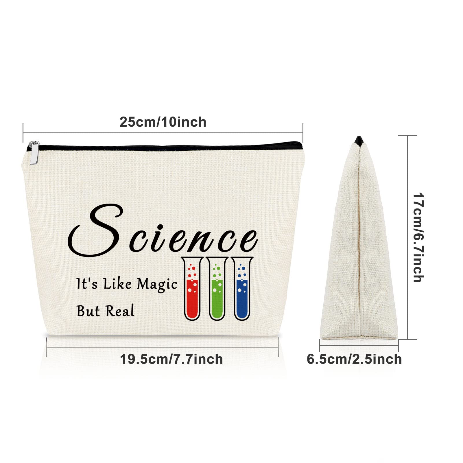 Premium Science-Themed Makeup Bag for Women - Perfect Gift for Teachers, Friends & Scientist Lovers - Cosmetic Organizer & Travel Pouch - Ideal for Graduation, Birthday & Christmas Presents - Great for Work, Travel & Daily Use