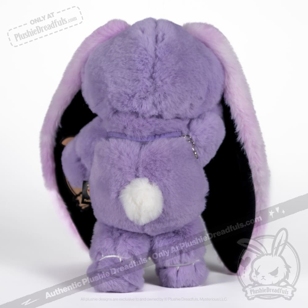 Plushie Dreadfuls Anxiety Rabbit Stuffed Animal - Purple Limited Edition Plush Toy for Stress Relief & Comfort | Perfect for Anxiety Support, Therapy, and Cuddling