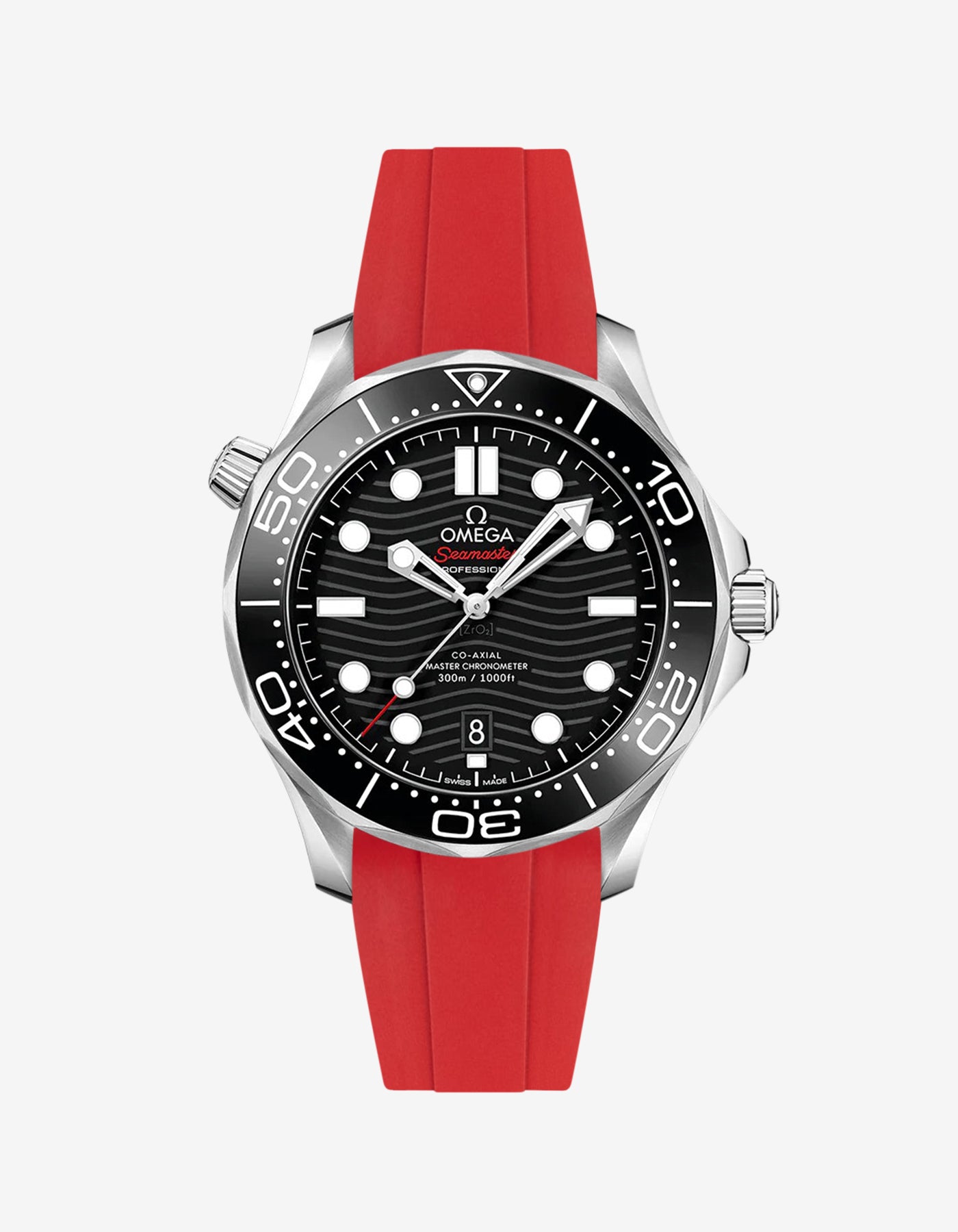 Omega Seamaster Diver 300 42mm Black Rubber Replacement Strap | Durable Waterproof Watch Band for Swimming, Diving & Everyday Wear