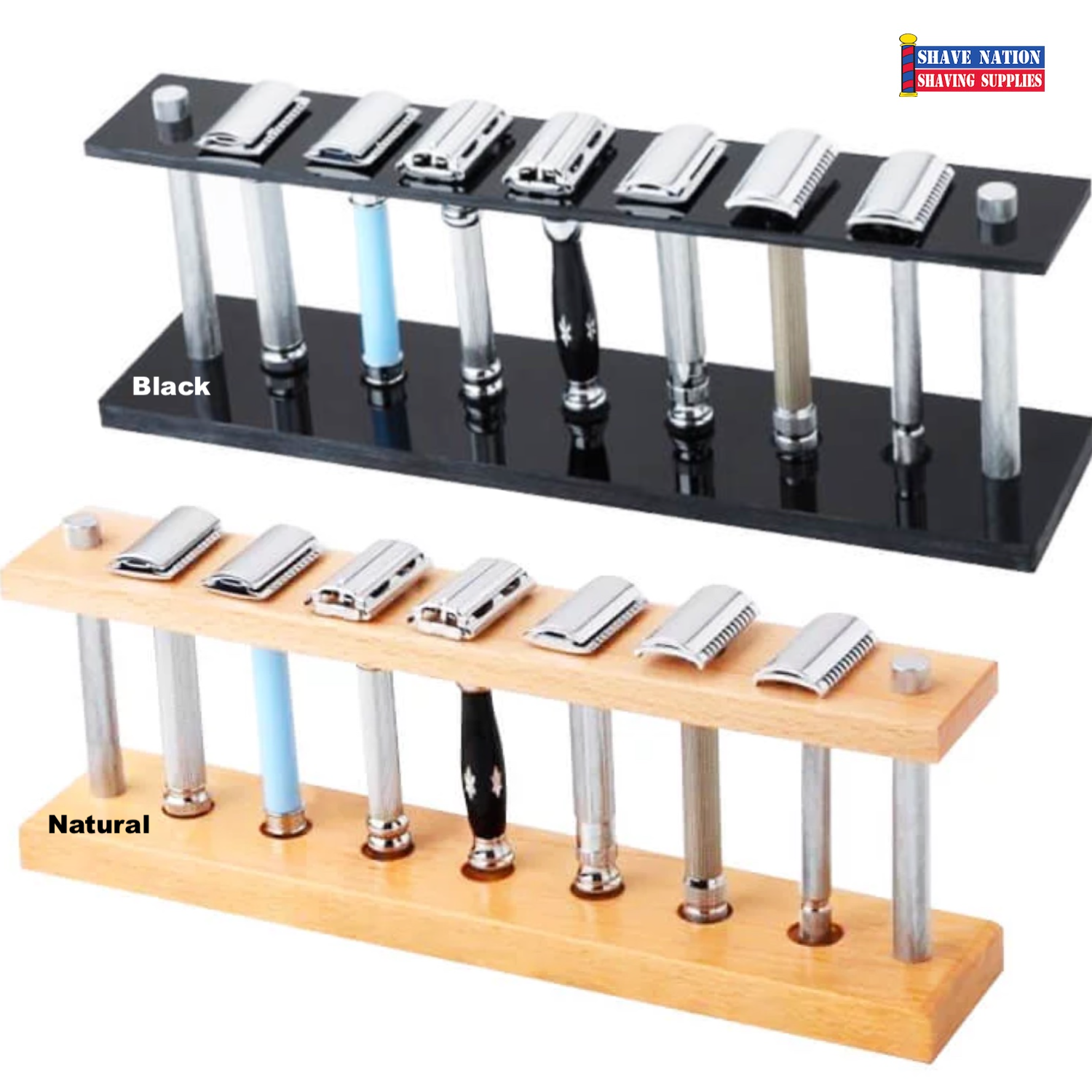 7-Day Razor Storage Stand - Rustproof & Hygienic Shaving Organizer for Bathroom, Travel & Gym - Perfect for Men's & Women's Razors