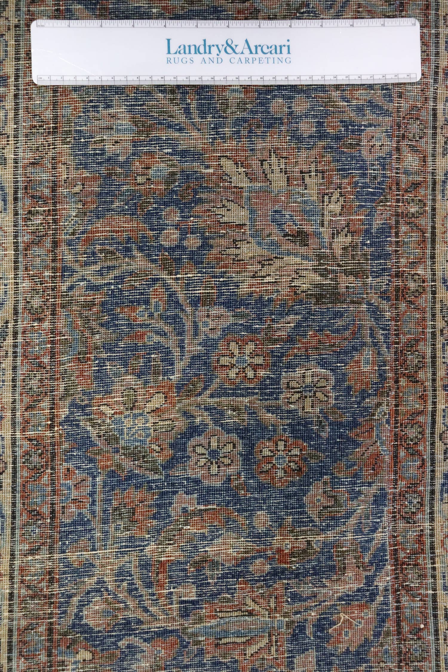 Antique Manchester Kashan Handwoven Traditional Persian Rug - J66229 - Perfect for Living Room, Bedroom & Home Decor