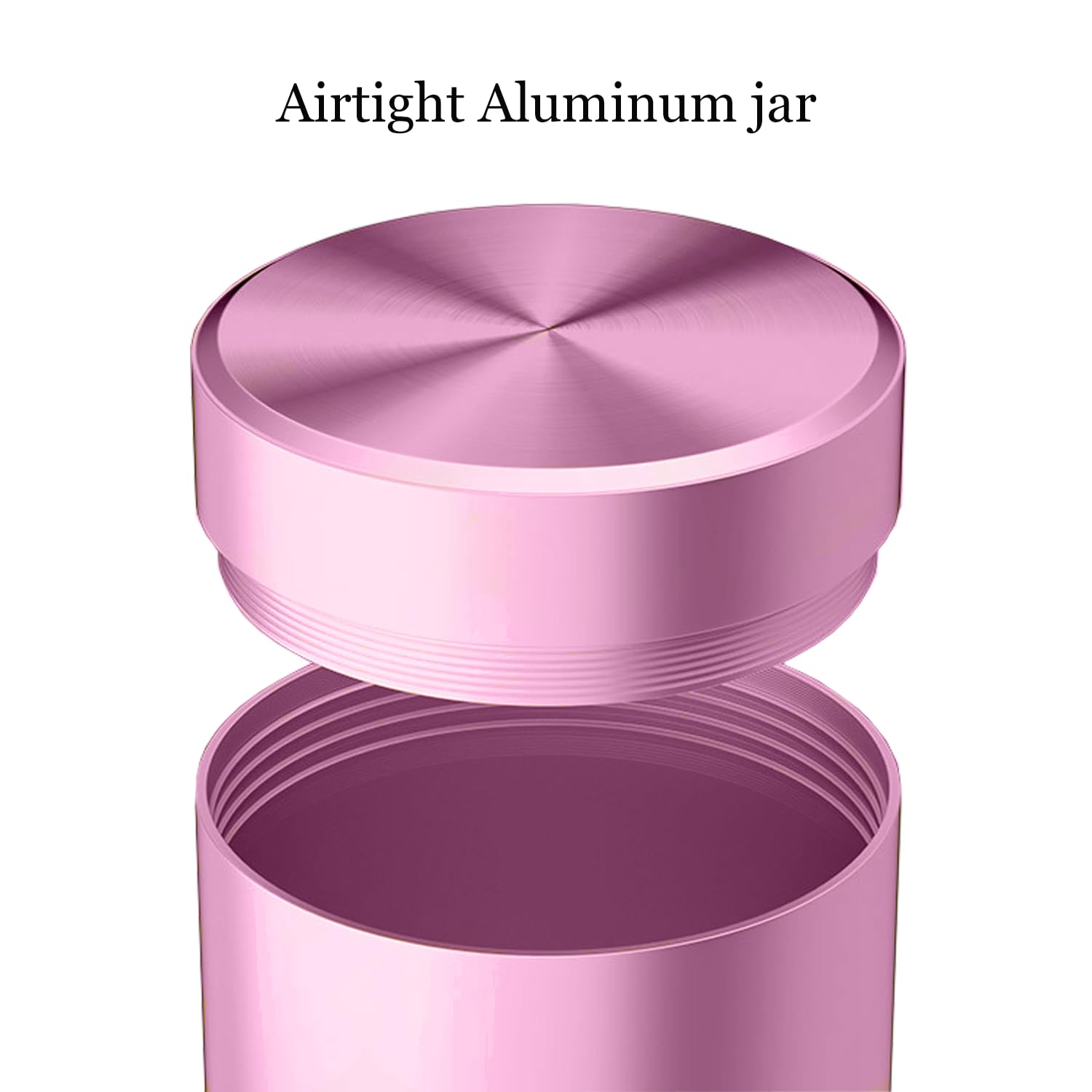 2PCS Aluminum Airtight Storage Jars - Portable Food Containers for Spices, Coffee, Tea & Dry Goods - 140ml Kitchen Organizer (Pink & Purple) - Perfect for Pantry, Camping & Office Use