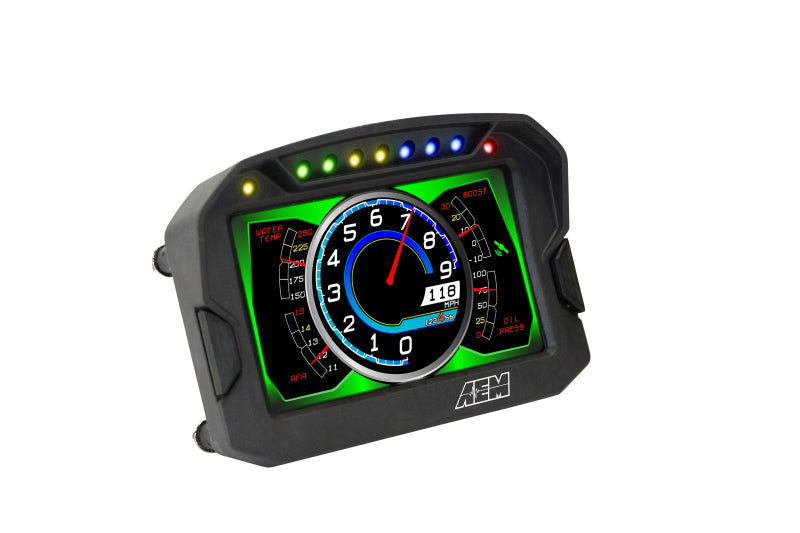 AEM CD-5LG Carbon Fiber Digital Dash Display with Internal 10Hz GPS & Antenna - High-Performance Racing Data Logger for Track, Drift, and Motorsport Applications
