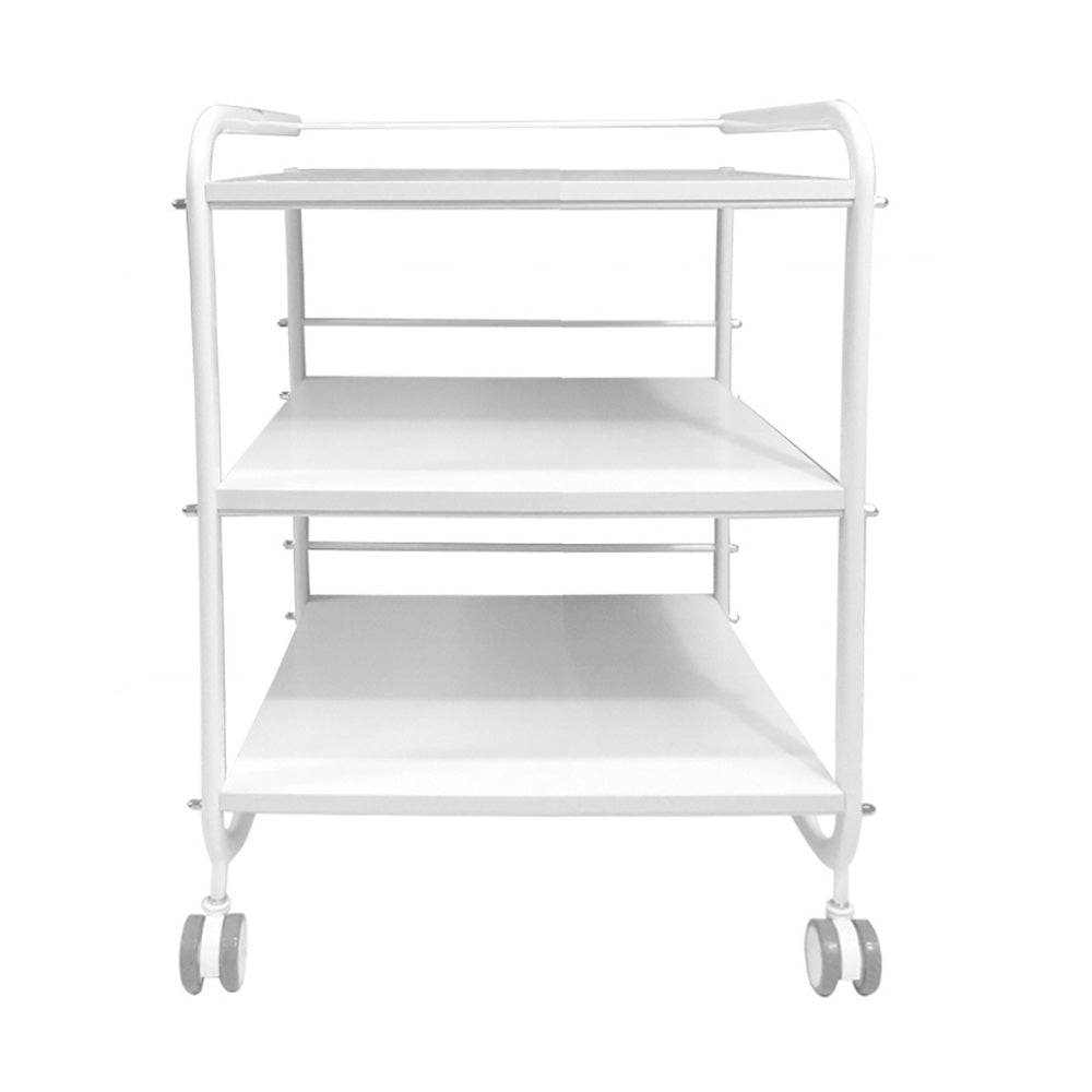 Beauty Metal Frame 3-Tier Rolling Cart ST421 - Organizer for Salon, Bathroom, Kitchen & Office Storage