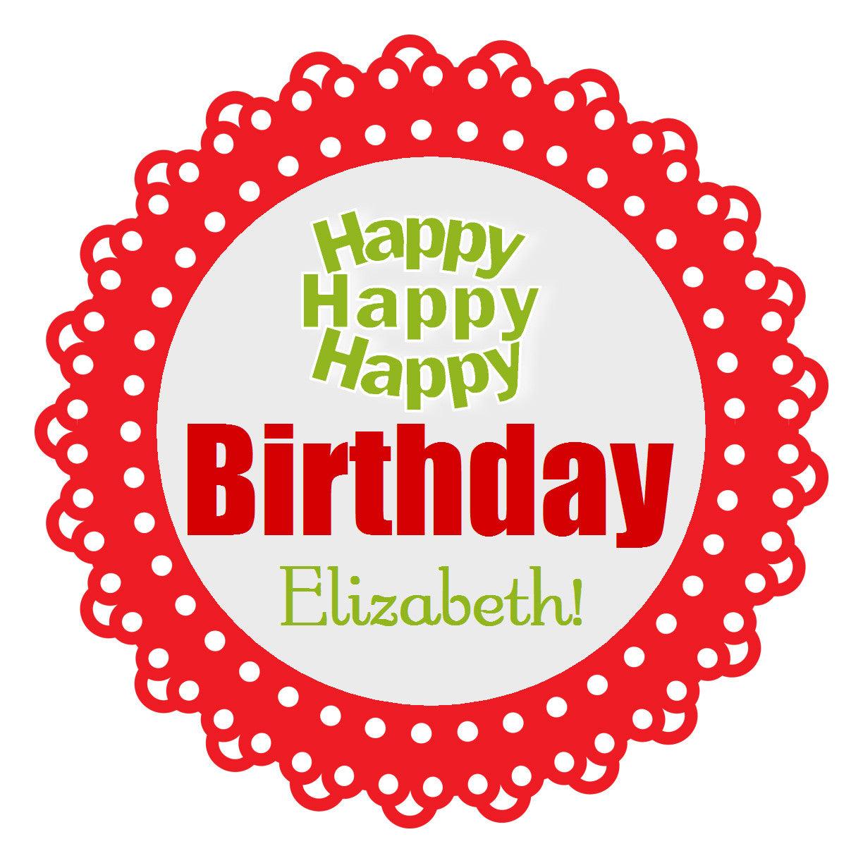 Happy Birthday Girl Party Stickers - Fun & Colorful Decals for Birthday Decorations, Invitations, Scrapbooking & DIY Crafts