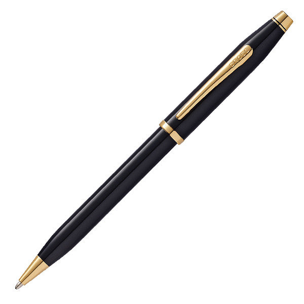 Cross Century II Ballpoint Pen - Black Lacquer with Gold Trim - Premium Writing Instrument for Business Professionals & Gift Giving
