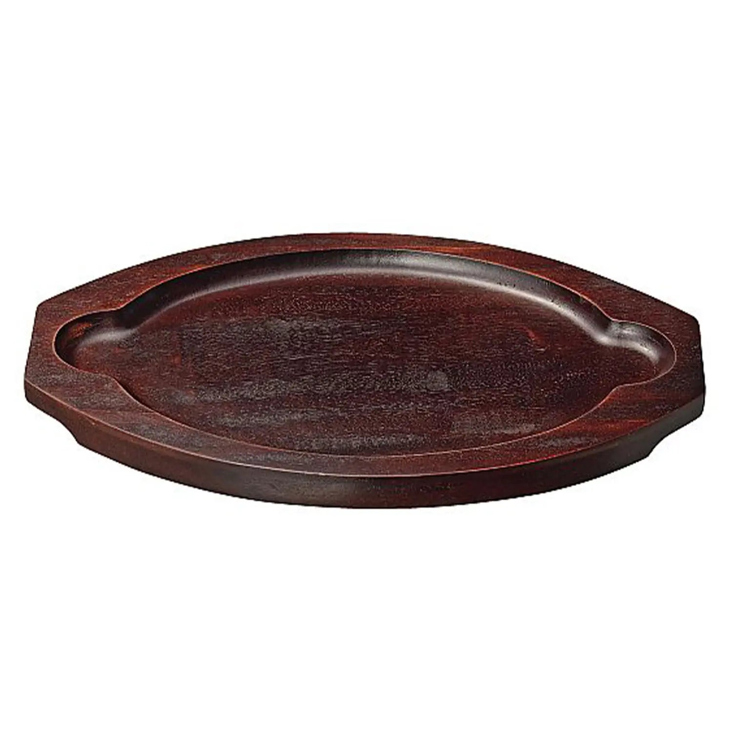 Premium EBM Oval Wooden Base for Double Handle Skillet - Durable & Stylish Cookware Stand for Kitchen, Stovetop & Serving - Perfect for Cast Iron Pans, Dutch Ovens & Skillets