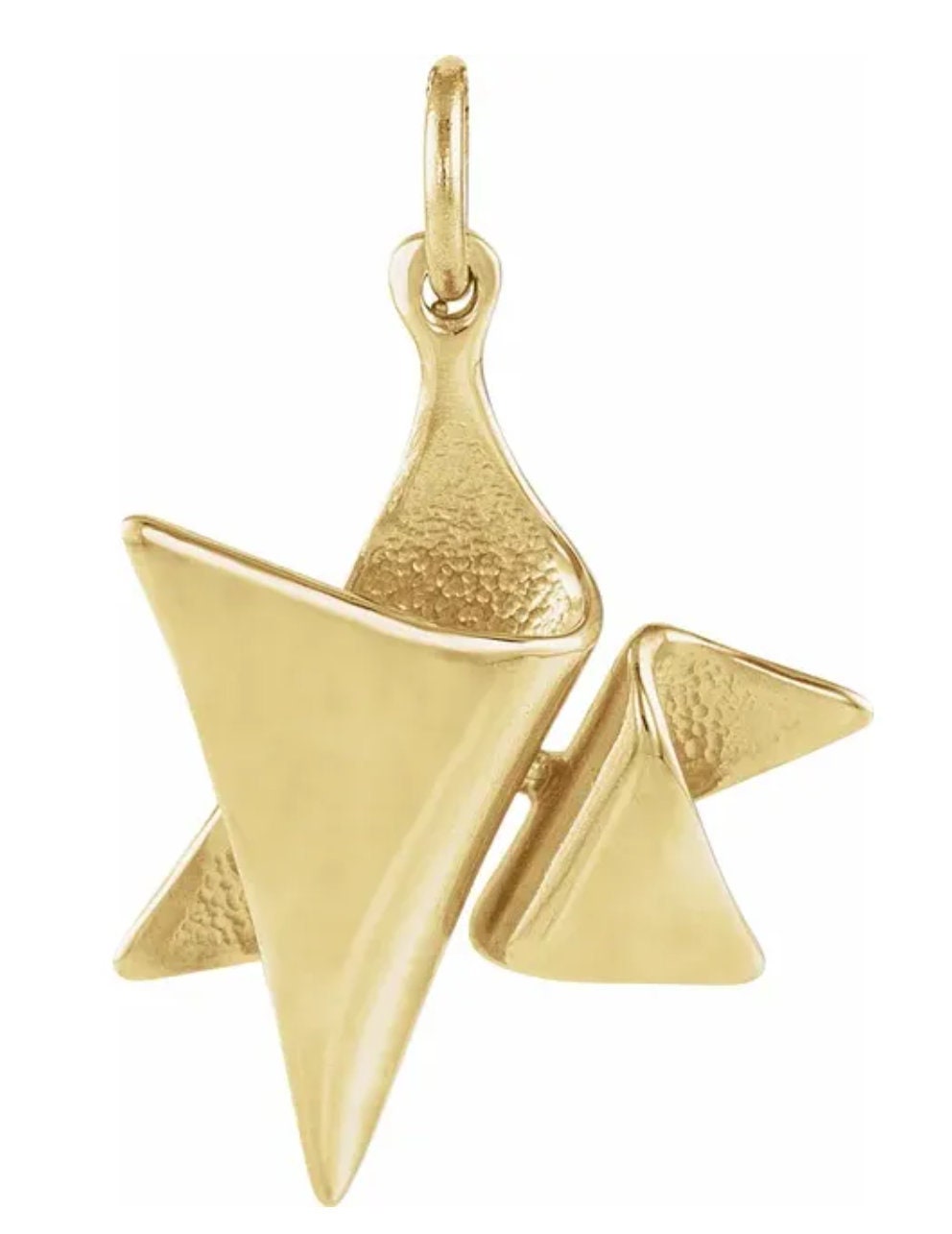 14K Solid Gold & Sterling Silver Star of David Pendant 19x17mm - Elegant Jewish Jewelry for Men & Women - Perfect for Hanukkah Gifts, Bar Mitzvahs & Everyday Wear