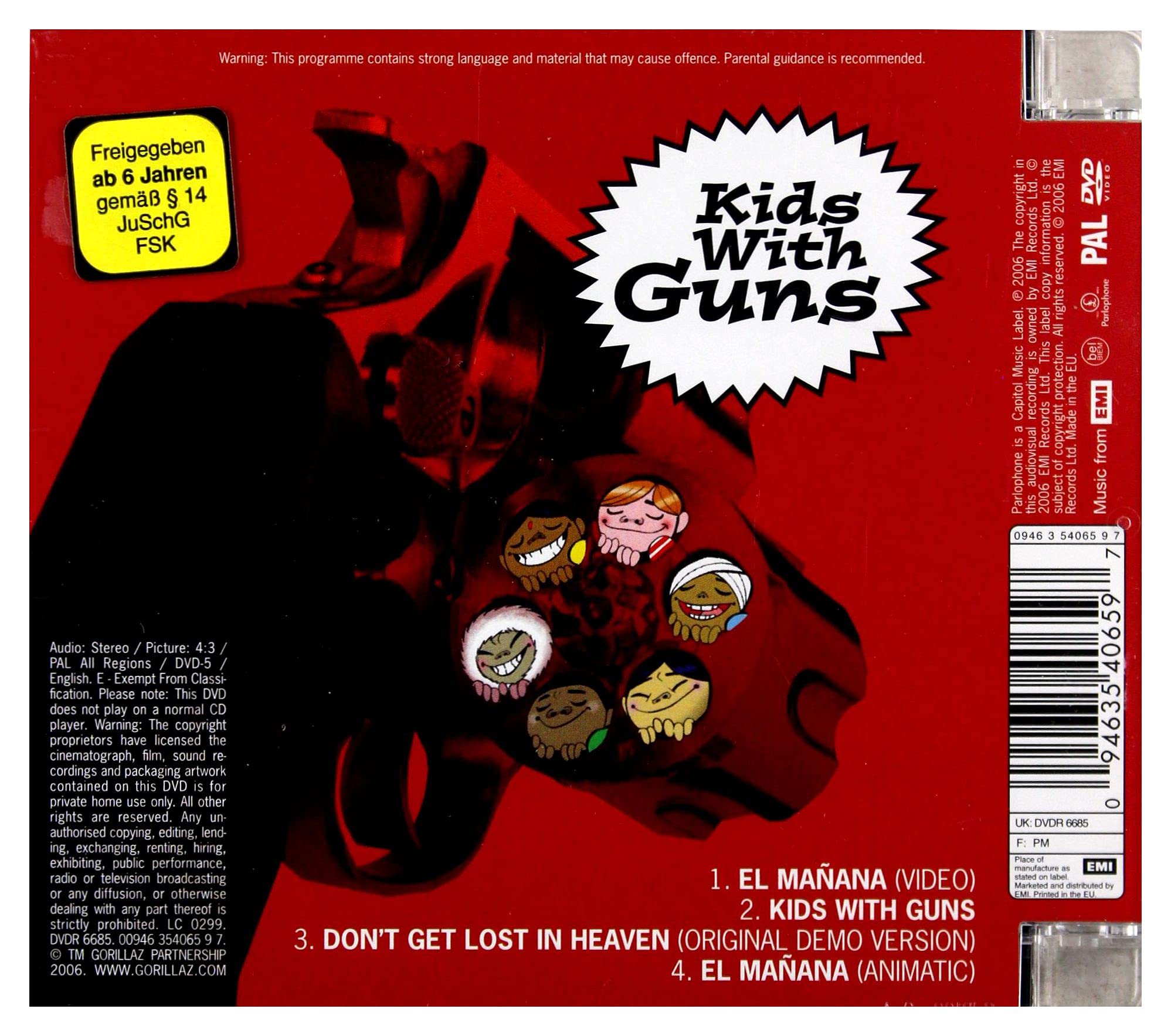 El Manana Kids With Guns - Gorillaz Official Merchandise for Fans | Perfect for Concerts, Collectors, and Music Lovers