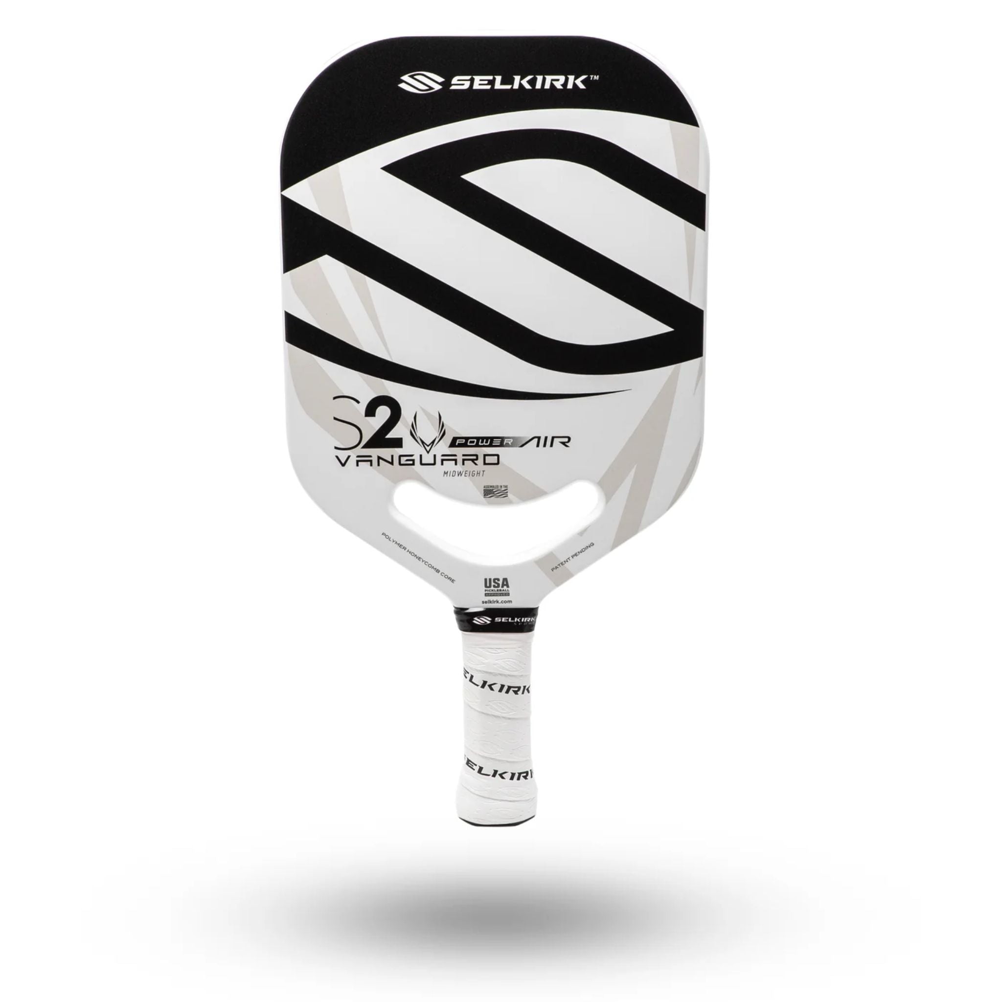 Selkirk Vanguard Power Air S2 Pickleball Paddle - Premium Graphite Face & Polymer Core for Enhanced Control & Power | Perfect for Competitive Play & Outdoor Pickleball Games [Black]