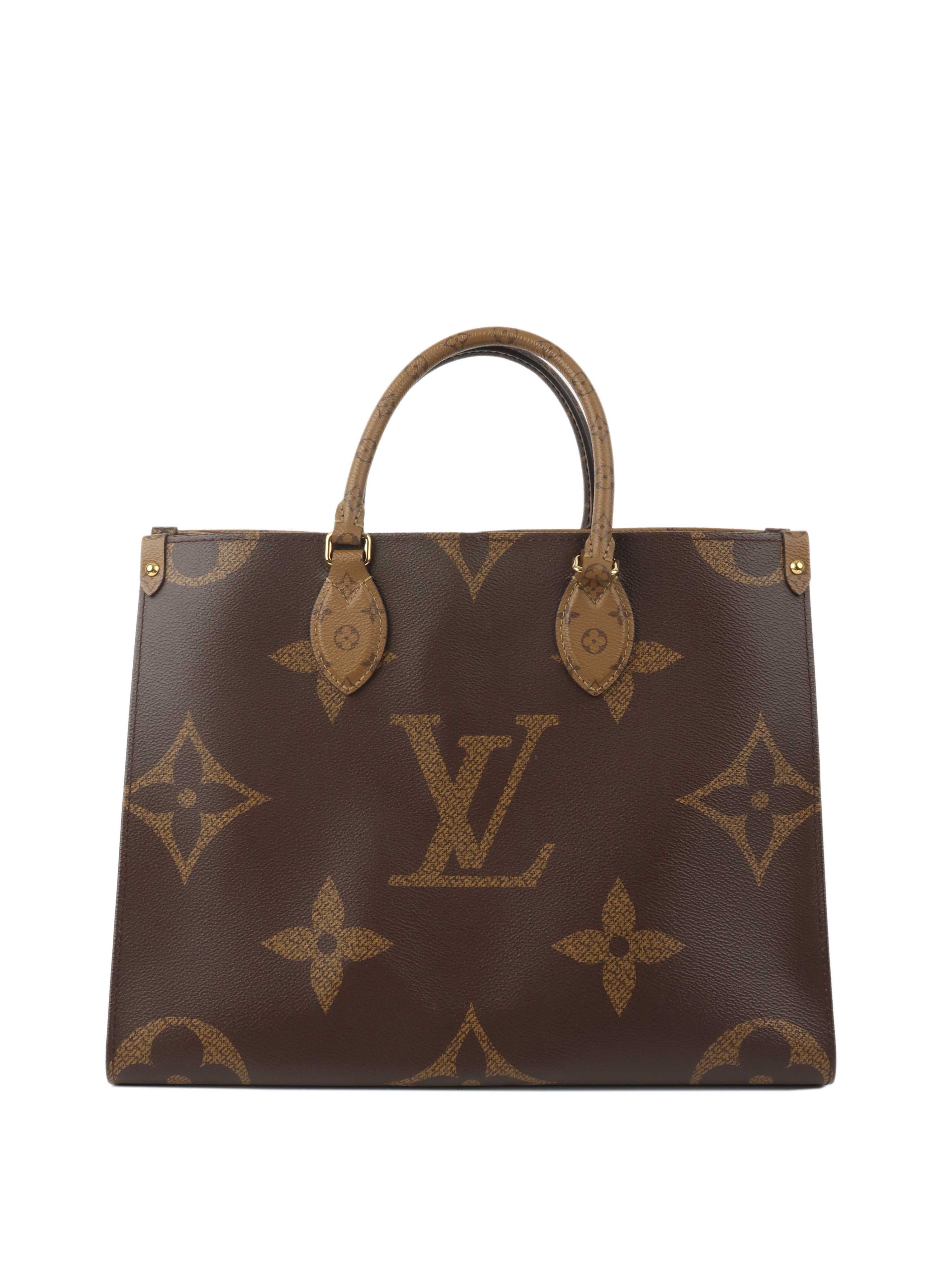 Authentic Louis Vuitton Onthego Reverse MM Tote Bag - Luxury Designer Handbag for Women, Perfect for Work, Travel & Everyday Use