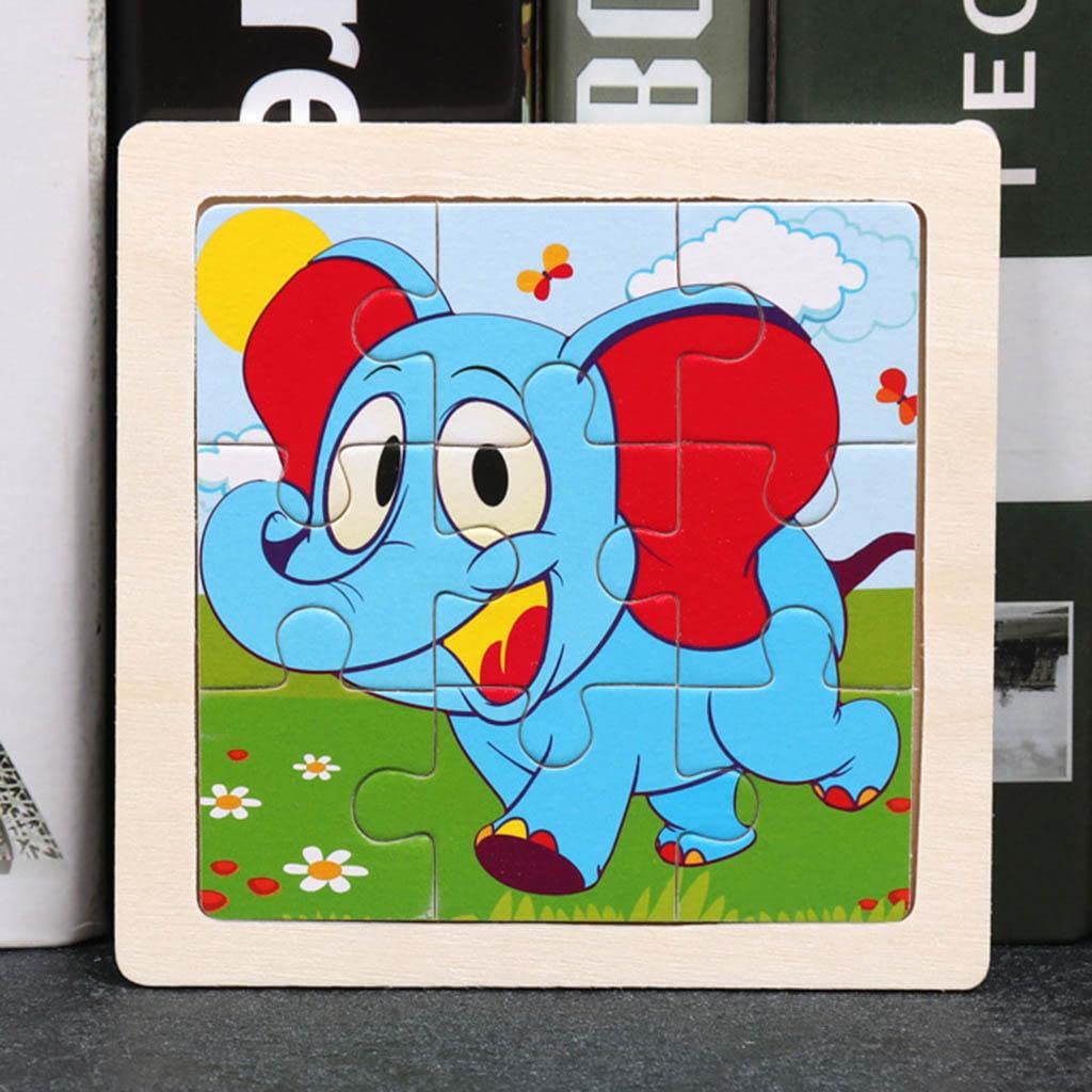 Enakshi Wooden Animal Peg Puzzle - Montessori Learning Toy for Toddlers & Preschool Kids - Early Education Wooden Puzzle for Fine Motor Skills - Perfect for Home, Classroom & Daycare Playtime