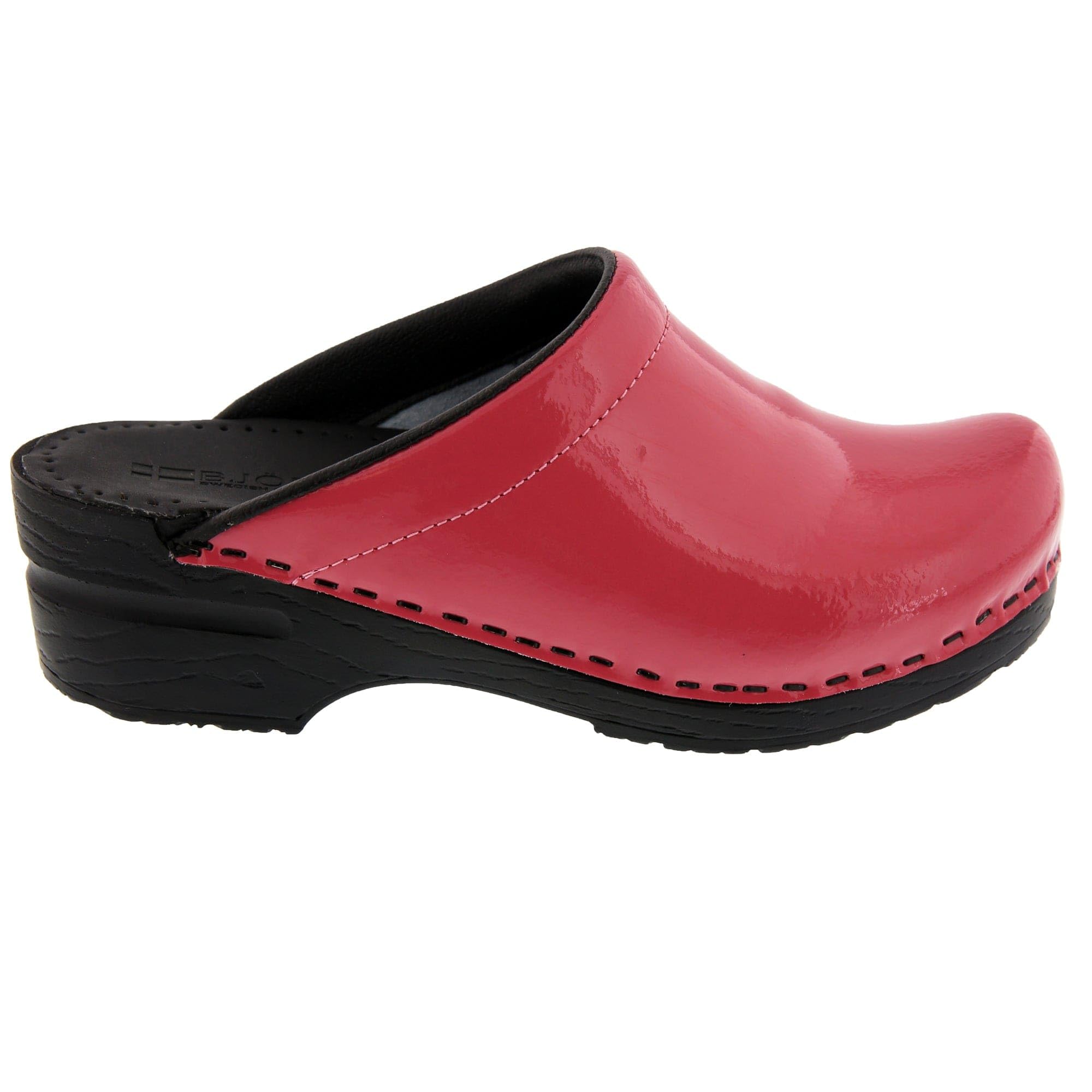Bjork Women's PU Open Back Leather Clogs - Comfortable Slip-On Shoes for Casual Wear, Home & Office Use