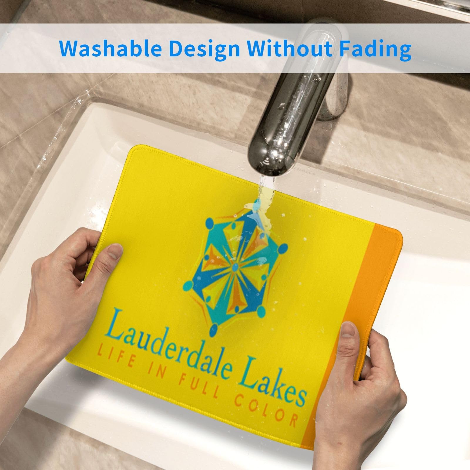 Lauderdale Lakes Florida Flag Mouse Pad - Waterproof Non-Slip Rubber Desk Mat for Office & Gaming (10x12 Inch) | Perfect for Laptop Workstations & PC Gaming Setups