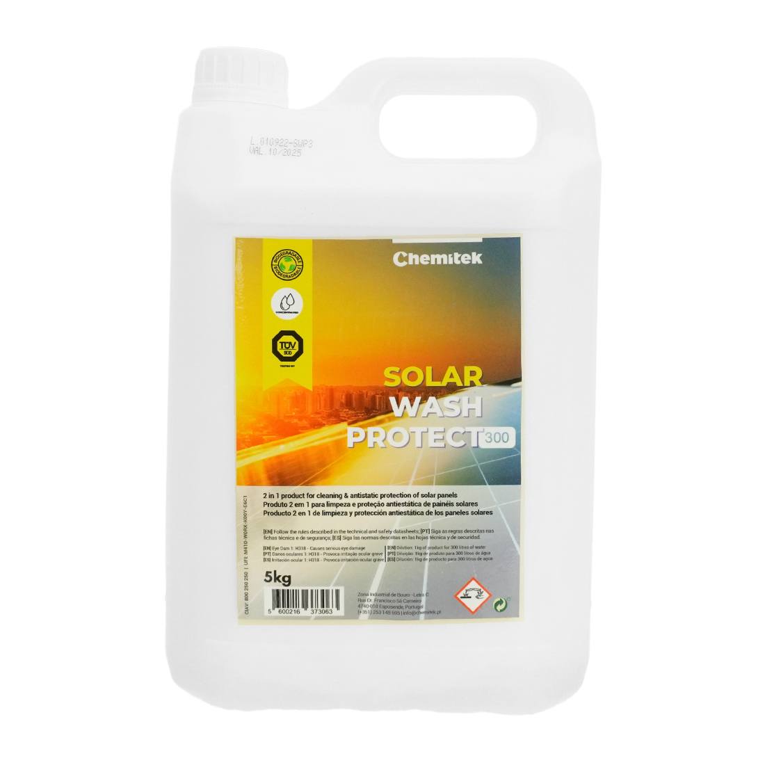 Chemitek Solar Panel Cleaner & Protectant - Safe for All Solar Panels, Removes Dirt & Enhances Efficiency - Ideal for Home, Commercial & Industrial Solar Systems