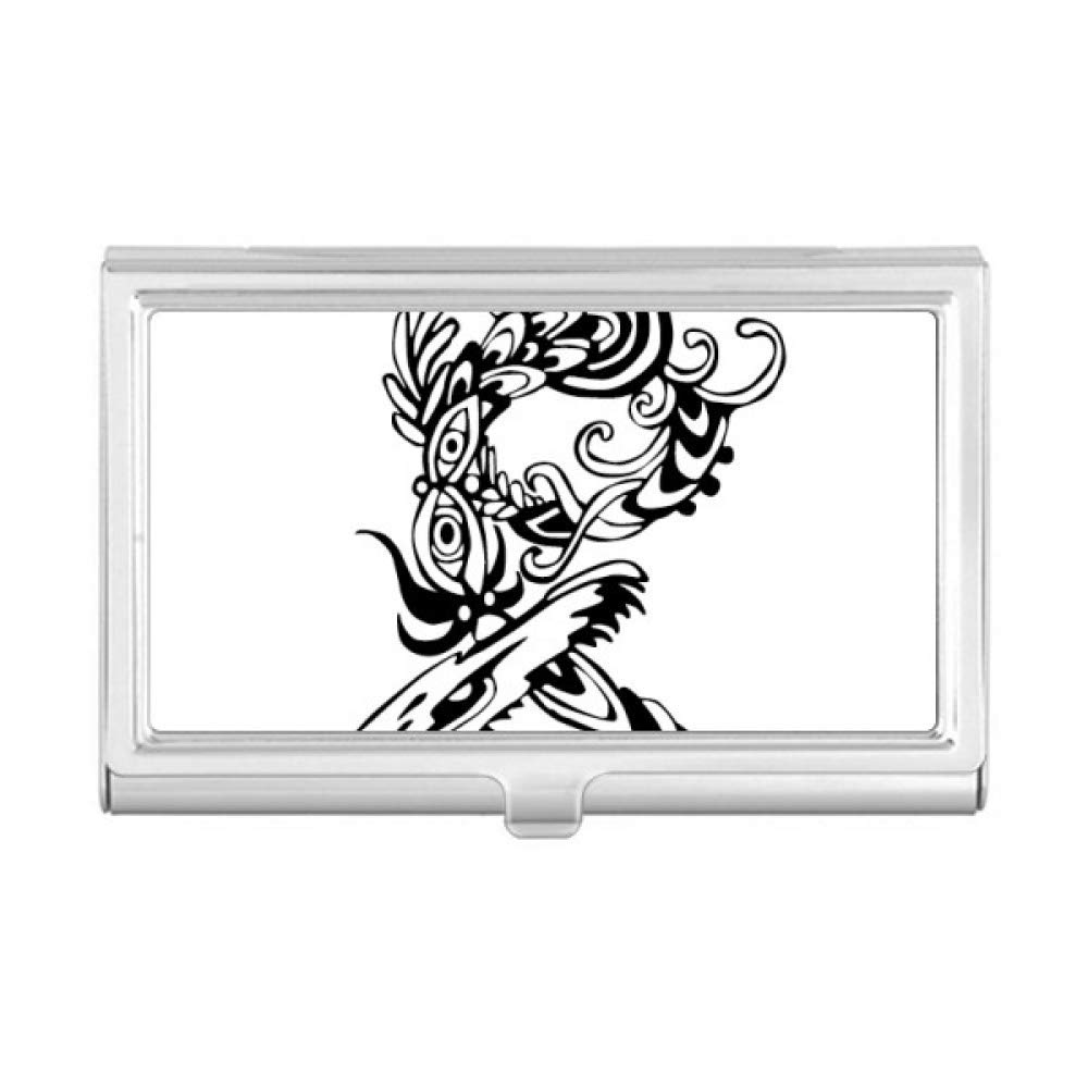Premium Dragon & Bird Abstract Design Metal Business Card Holder - Elegant Pocket Wallet Case for Professionals, Networking Events & Corporate Gifts