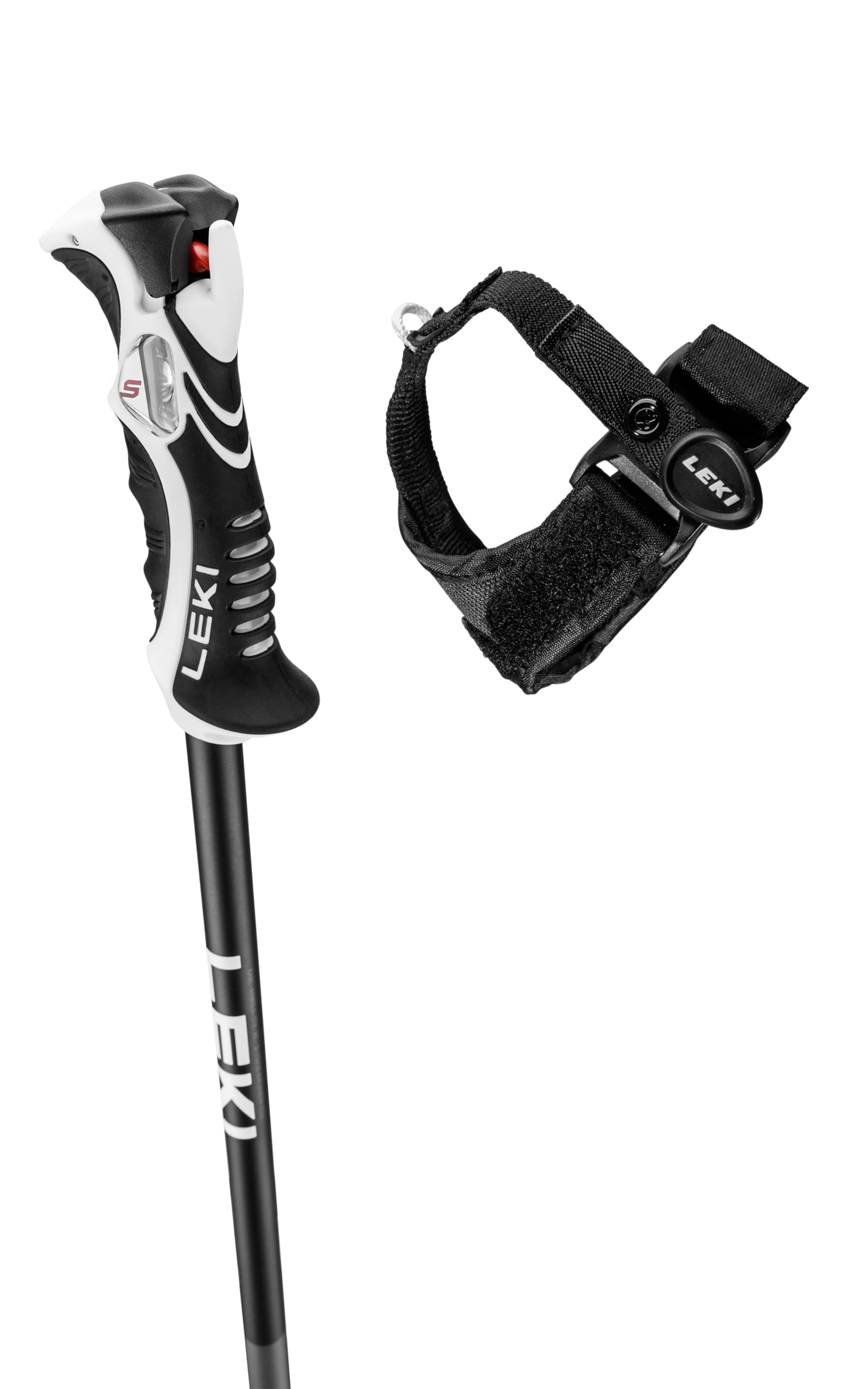 LEKI Bold Lite S Lightweight Aluminum Ski Poles for Alpine Skiing - Durable & Adjustable for Men & Women - Perfect for Downhill, Backcountry & Cross-Country Skiing