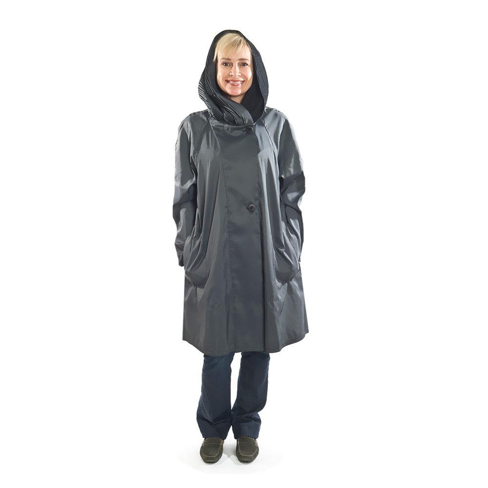 Waterproof Donatella Fashion Travel Raincoat for Women - Lightweight Packable Rain Jacket for Outdoor, Commuting & Travel