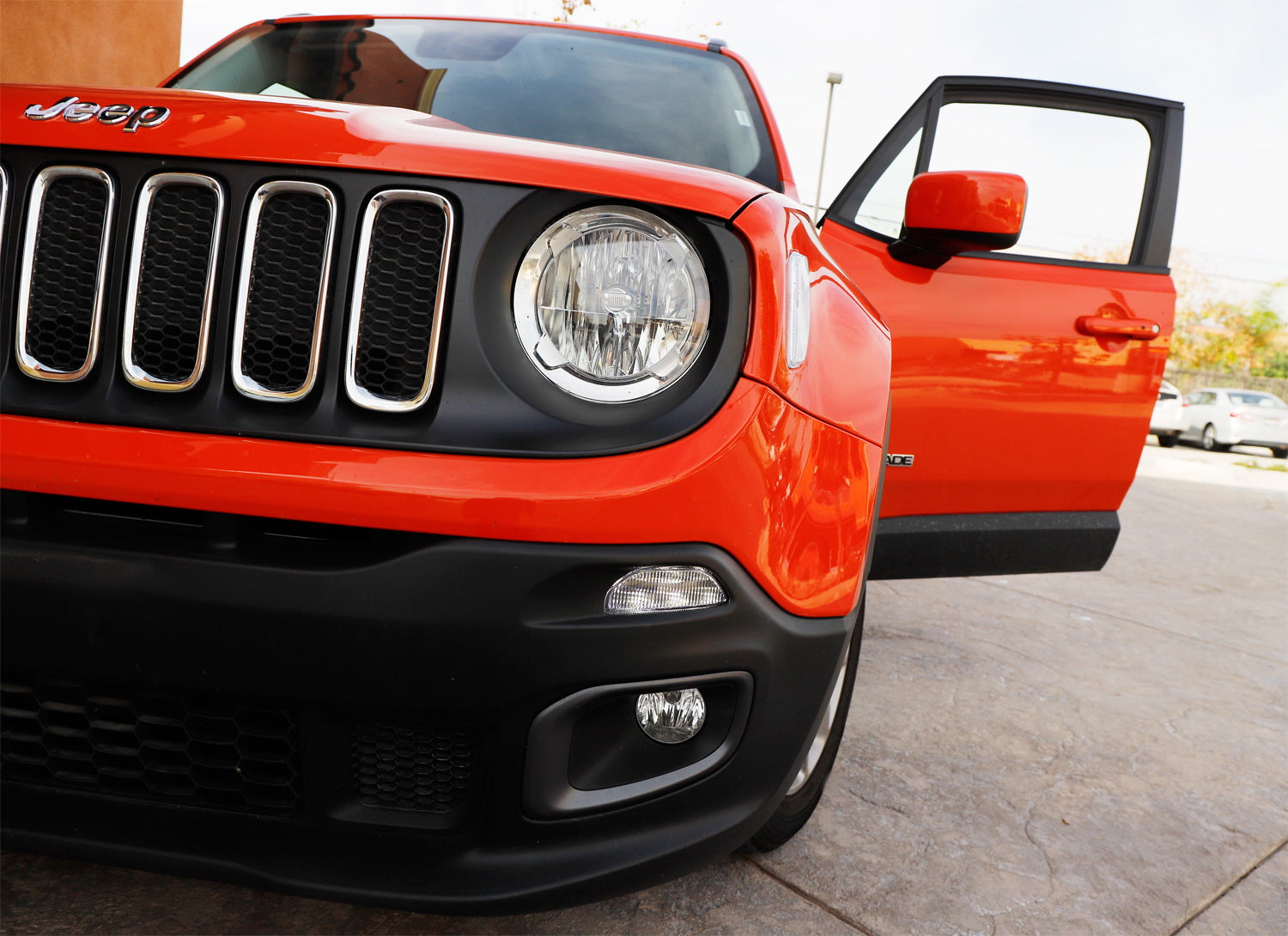 2015-2023 Jeep Renegade Clear Side Marker Lights with White LED Bulbs - Smoked Lens Turn Signal Lights Replacement for Daytime & Night Driving Safety