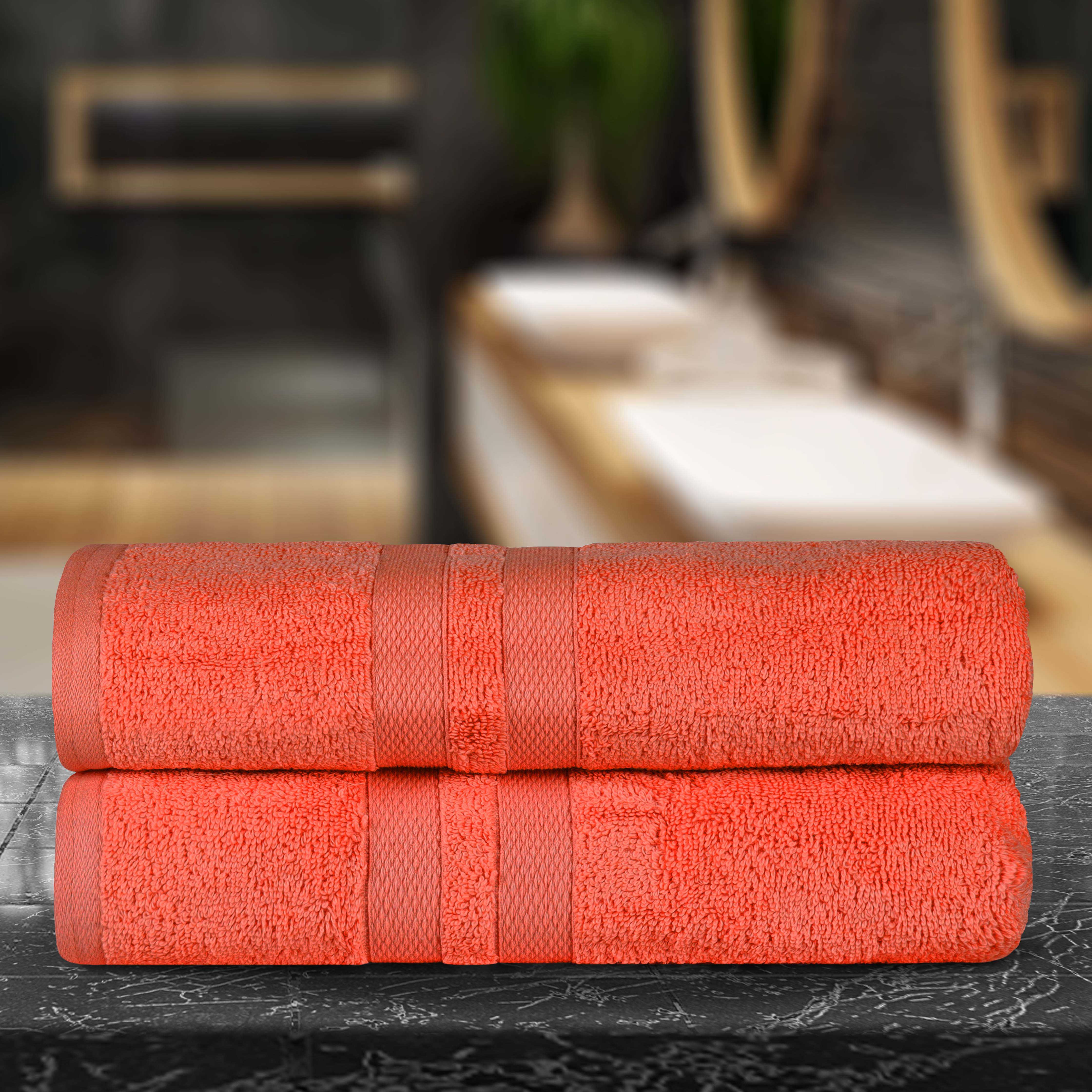 Ultra Soft Cotton Bath Towel Set - 2 Piece Absorbent & Quick-Drying Bath Sheets for Spa, Gym, and Luxury Home Use