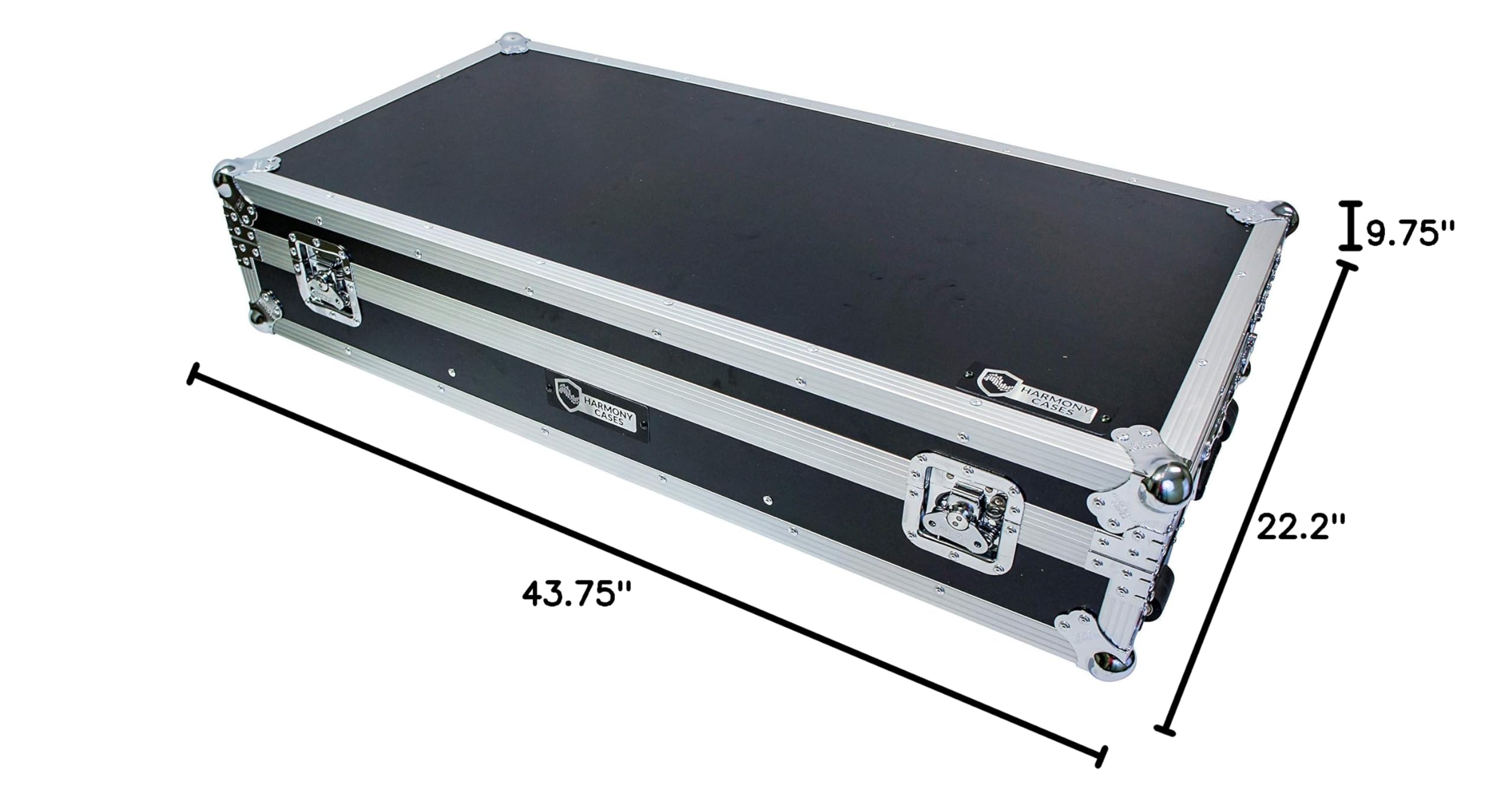 Premium Harmony Audio HC2CDJ3KDJM900WLT Flight Laptop Tray Case for Pioneer DJM-900NXS2 Mixer - Durable DJ Equipment Protection for Travel & Live Performances