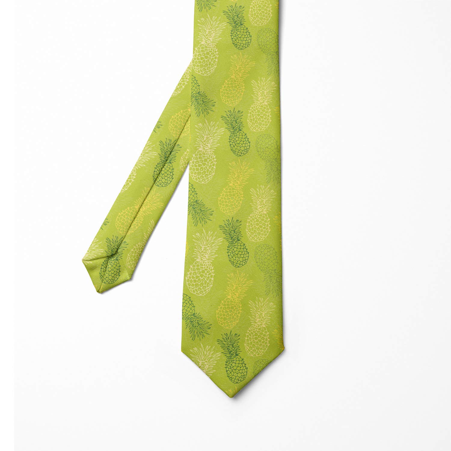Ambesonne Men's Tropical Pineapple Necktie - 3.7