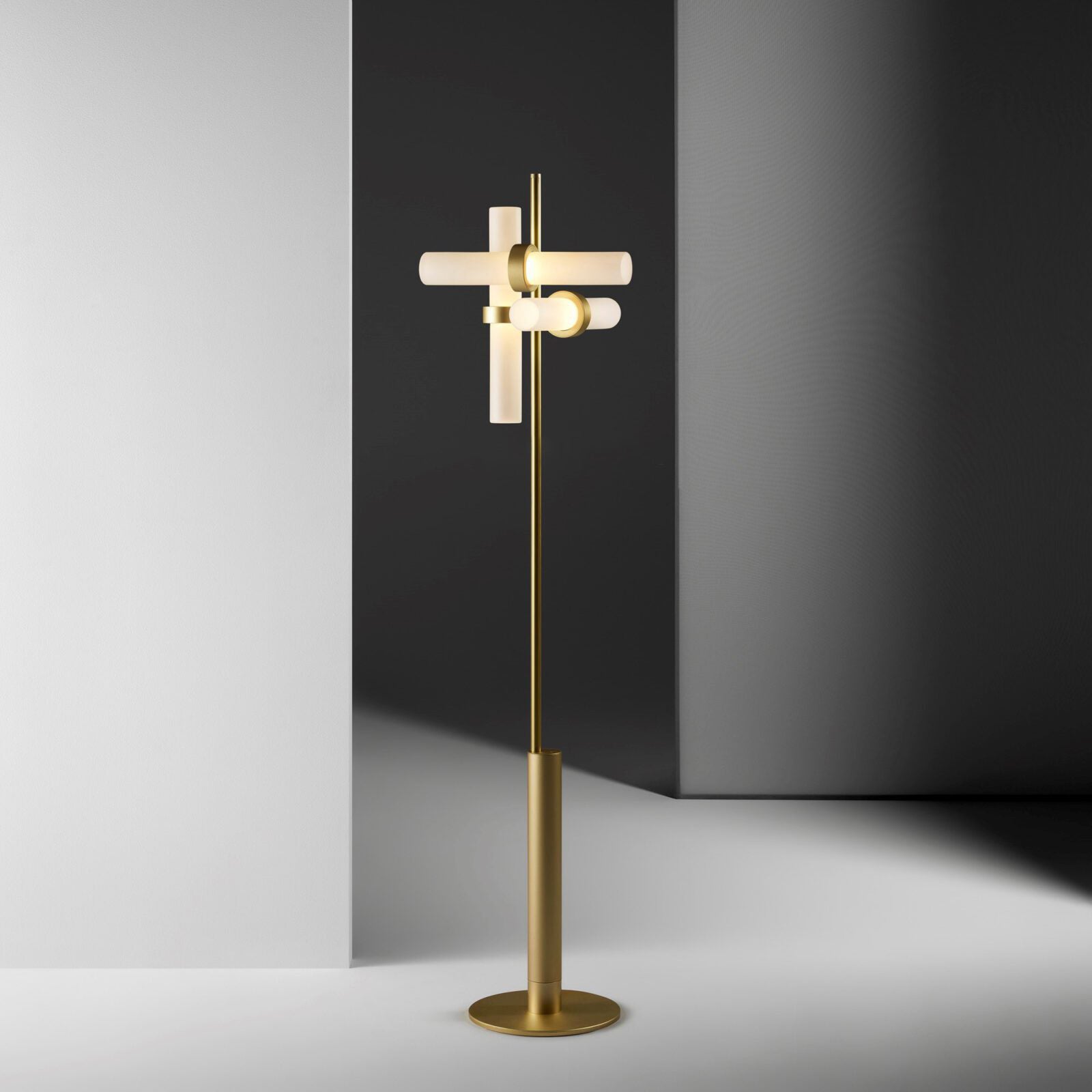 Axis Modular Floor Lamp - Adjustable Modern LED Standing Light for Living Room, Bedroom & Office - Dimmable Brightness & Flexible Design for Home Decor