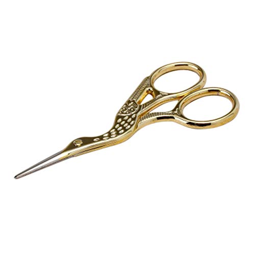 Premium Stainless Steel Embroidery Scissors - Sharp Stork/Crane Design for Cross Stitch, Sewing & Tailoring | Perfect for Fabric Cutting, Thread Trimming & Craft Projects