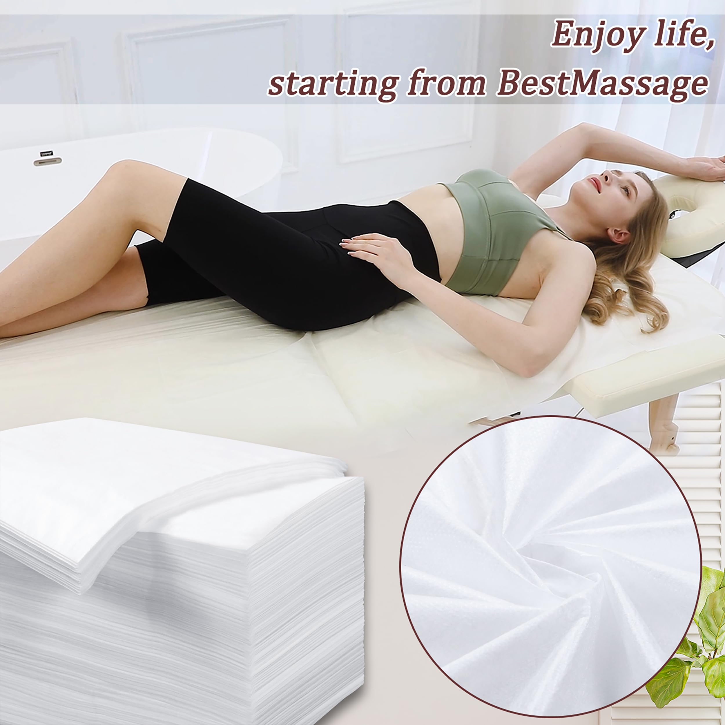 100 Pcs Disposable Non-Woven Massage Table Sheets 31