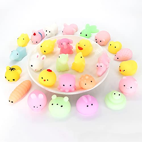 CHPBOLLY 50 PCS Mochi Squishy Toys Set - Cute Animal Stress Relief Fidget Toys for Kids, Party Favors, Classroom Prizes & Christmas Stocking Stuffers - Perfect Birthday Gift for Boys & Girls (Great for Sensory Play, Anxiety Relief & Fun Party Giveaways)