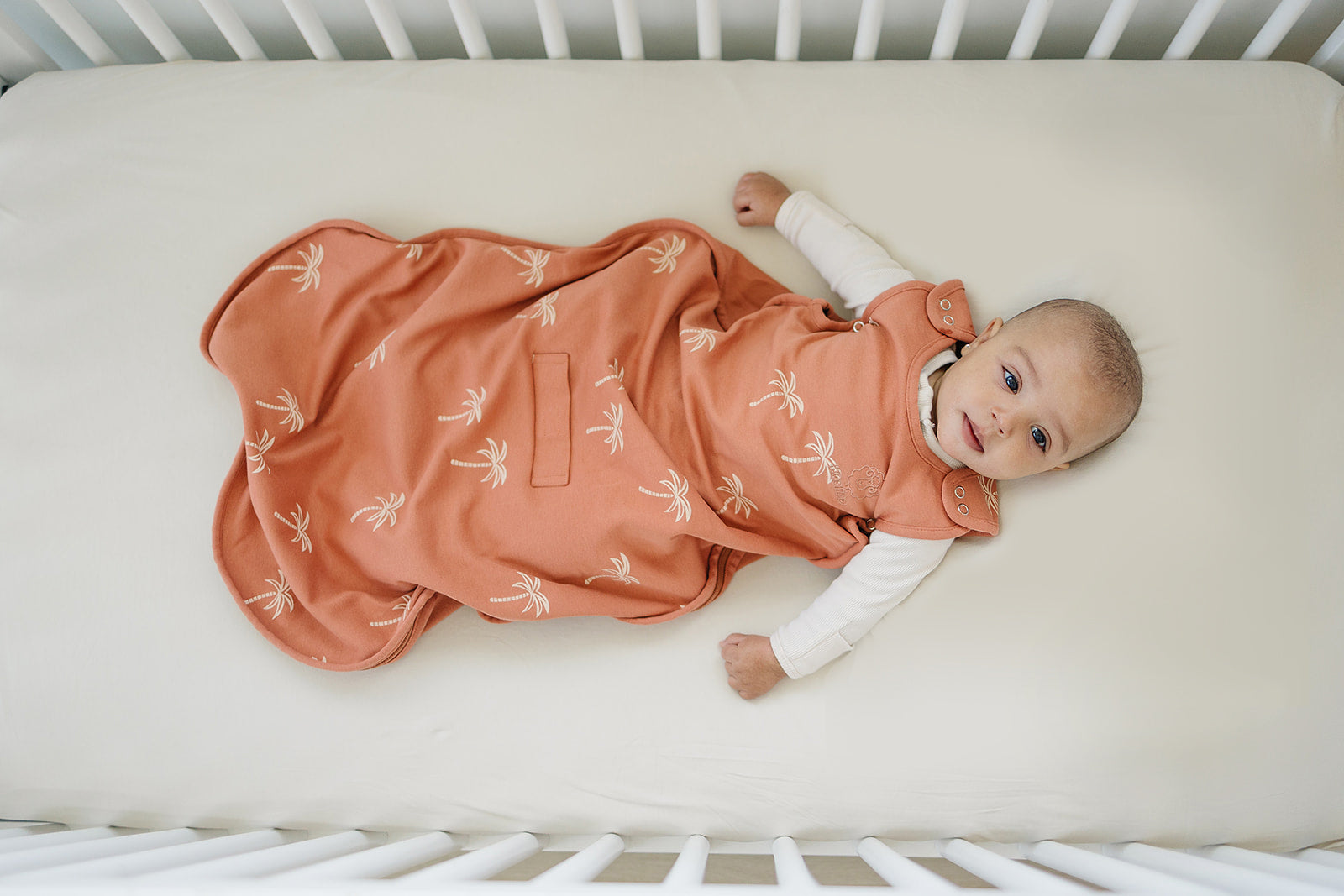 Ecolino® 100% Organic Cotton Crib Sheet - Soft & Breathable Baby Crib Fitted Sheet for Nursery, Toddler Bed - Oat Color | Perfect for Newborns, Infants & Daycare Use