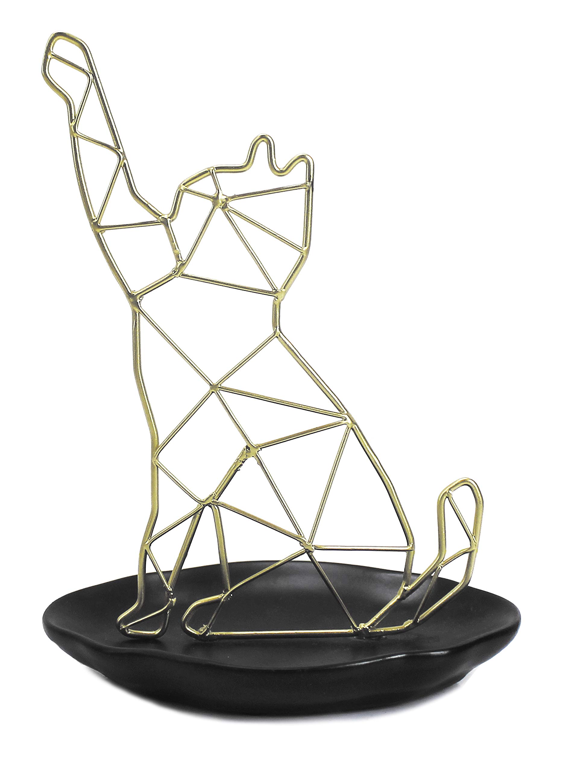 Bewaltz Jewelry Stand Organizer - 3-Tier Jewelry Tower Display with Tray for Earrings, Necklaces & Rings - Elegant Cat Design for Bedroom, Bathroom & Vanity Organization