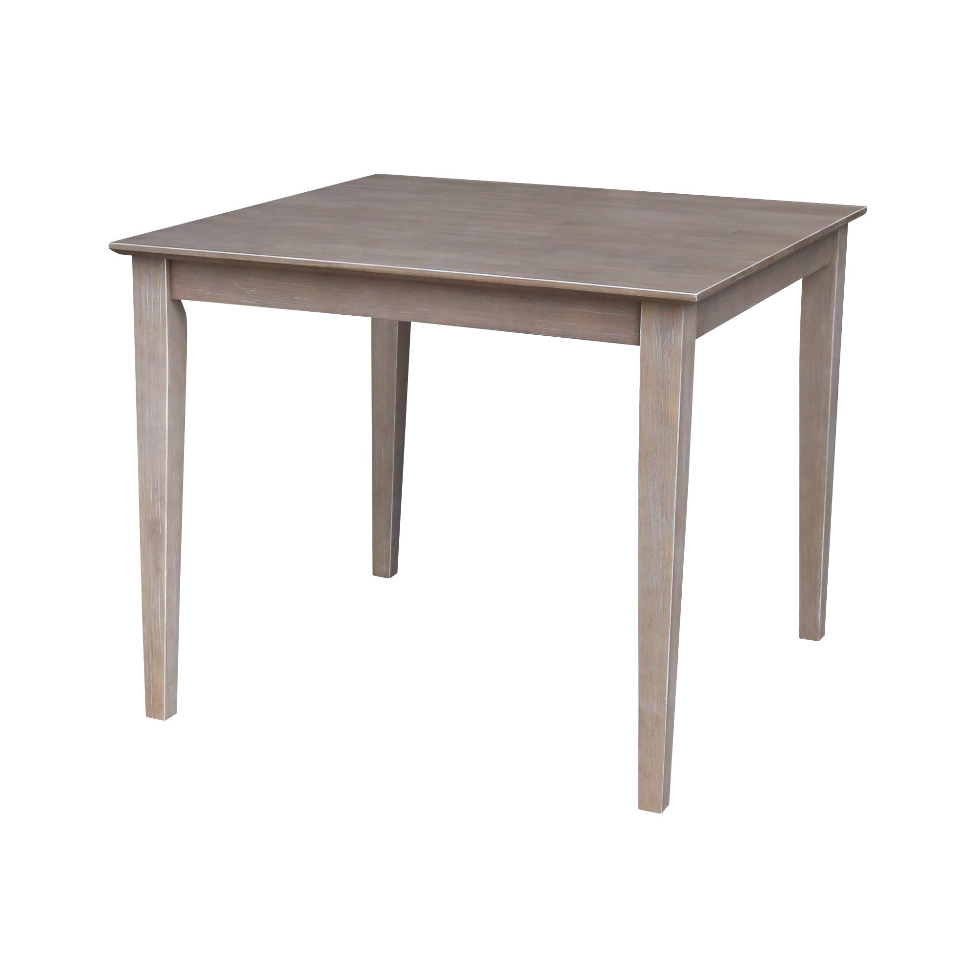 International Concepts Solid Wood Dining Table - Washed Gray Taupe Finish, 30