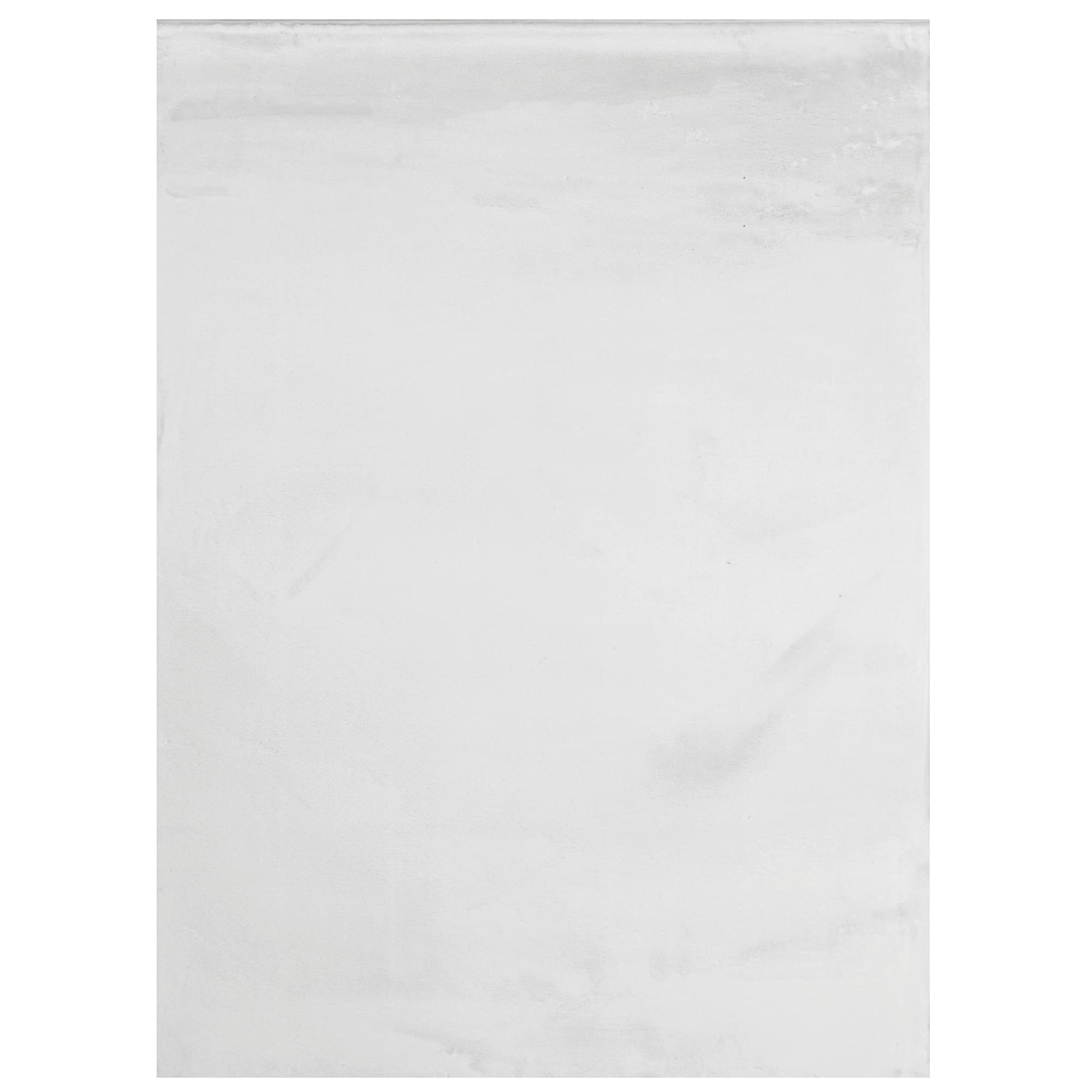 Luxury Faux Fur Shaggy Area Rug 5x7 Feet - Soft Plush Non-Slip Living Room Carpet for Kids Room, Nursery & Modern Home Decor - Cozy Floor Mat for Bedroom, Lounge & Play Areas (White)