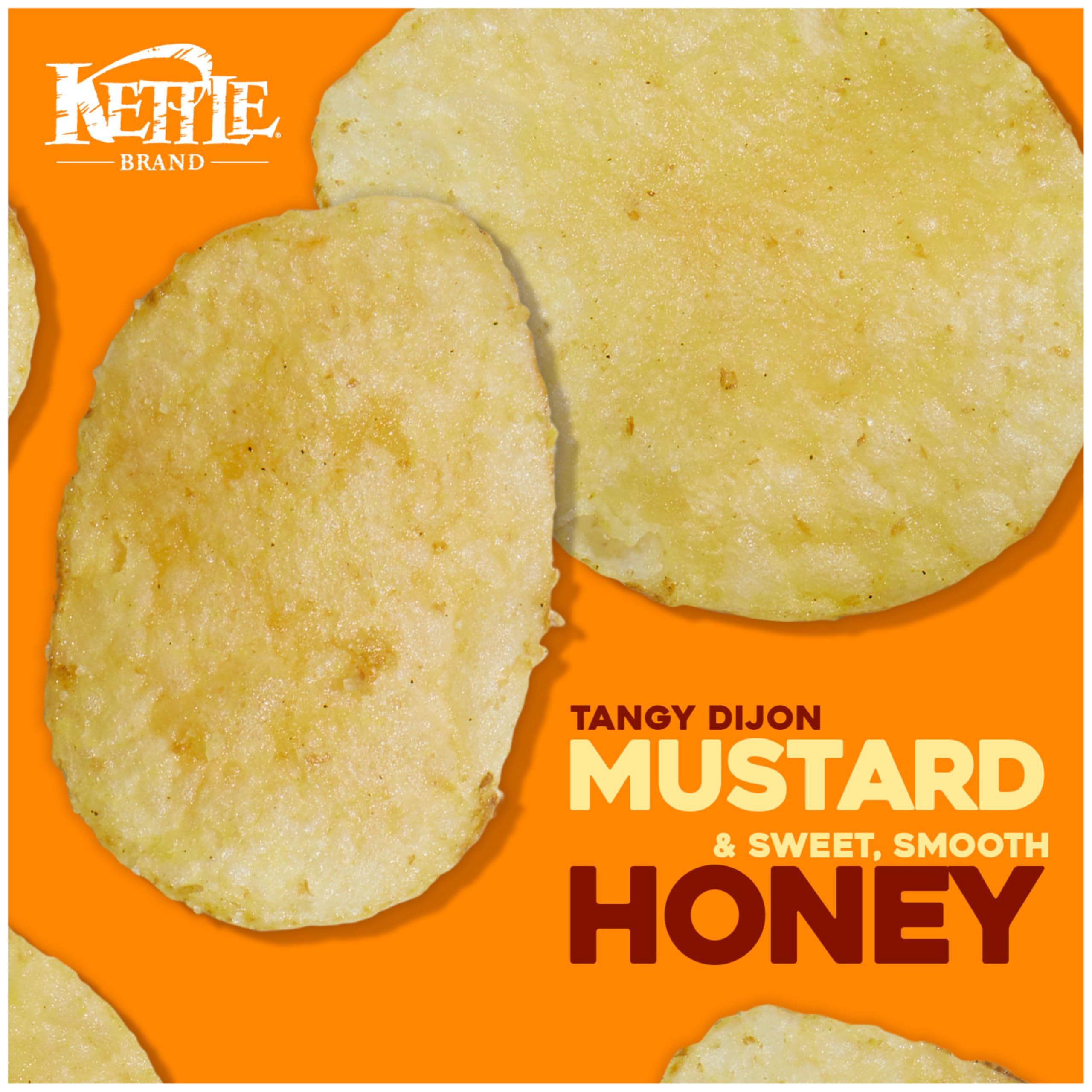 **Kettle Brand Honey Dijon Potato Chips – 5 Oz Bag – Crunchy, Gluten-Free Snacks for Parties, Picnics & Lunchboxes**