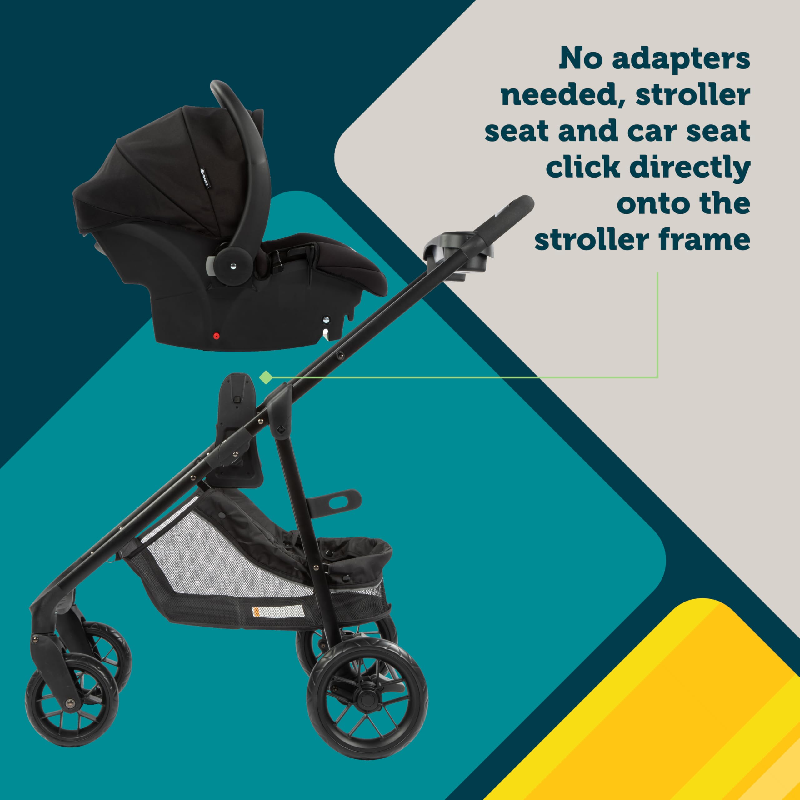 Safety 1st Grow and Go Flex 8-in-1 Convertible Car Seat & Stroller Combo for Infants 4-30 lbs | Lightweight Travel System with Adjustable Canopy & Cup Holder | Perfect for Daily Walks, Shopping & Family Outings - Forest Tide