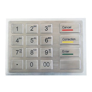 KBS KP 2145 Stainless Steel Keypad - Durable Metal Keypad for Security Systems, Access Control & Industrial Equipment | Weatherproof & Anti-Corrosion Design