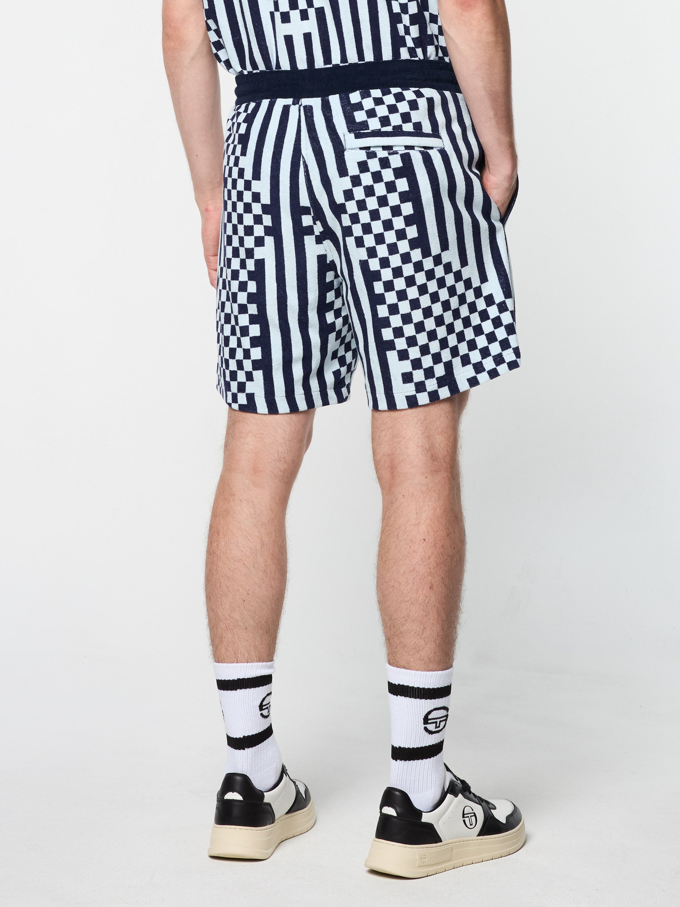 Terry Cabana Shorts for Men & Women - Soft Cotton Beach Shorts in Maritime Blue - Perfect for Poolside, Vacation & Summer Outfits