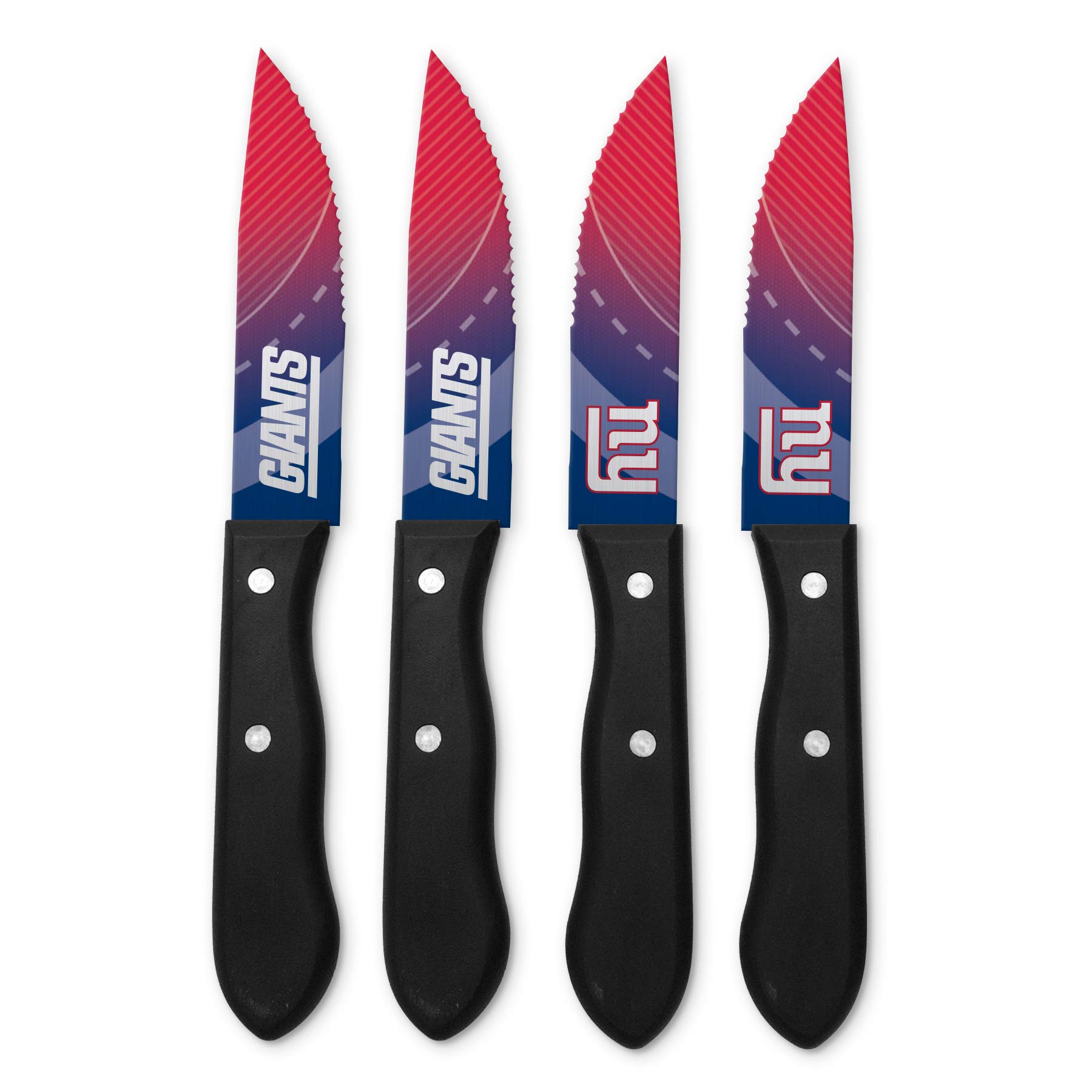 Premium NFL Themed Steak Knives Set - Unisex Stainless Steel Steak Knives for Meat Cutting - Perfect for Game Day BBQs, Tailgating & Sports Fan Gifts