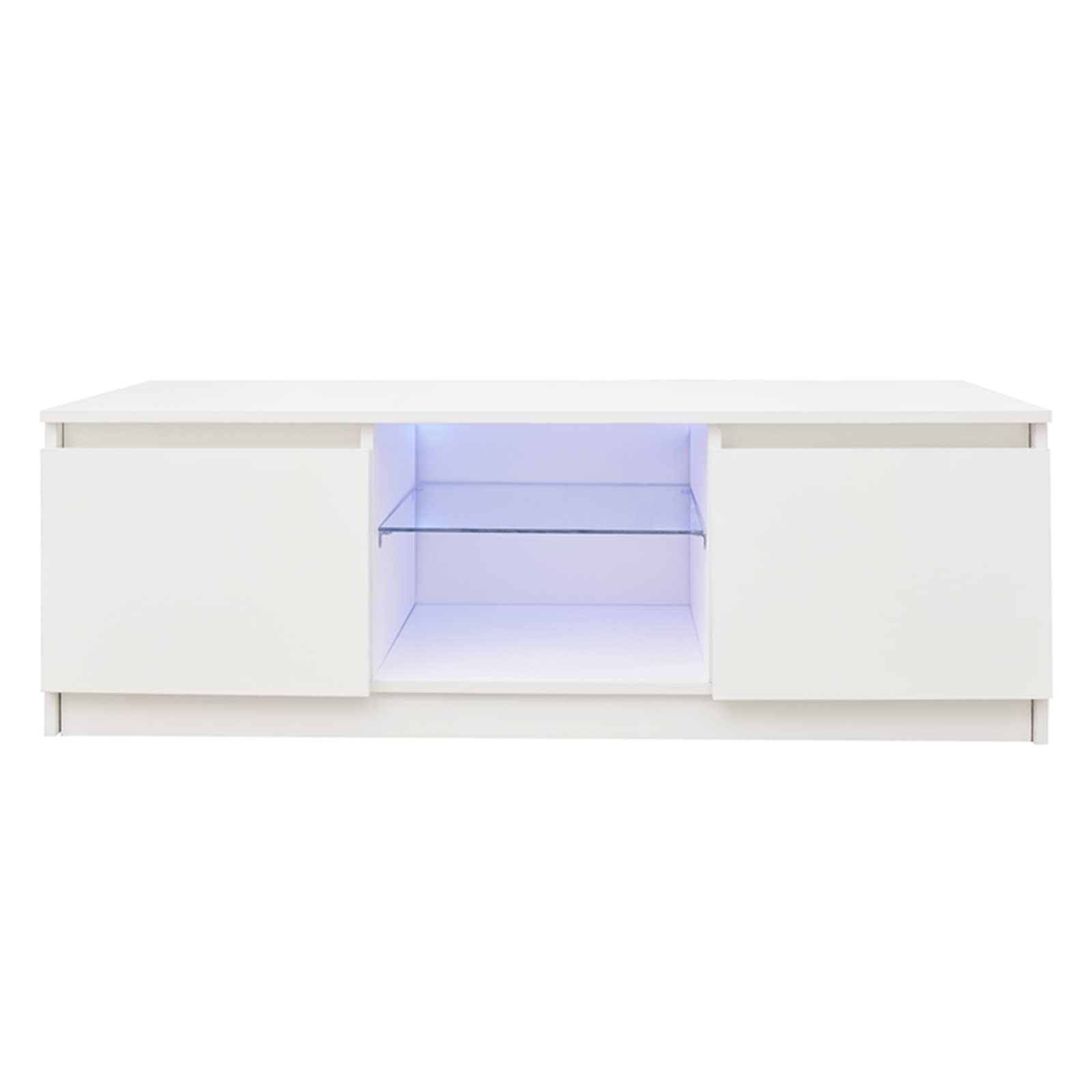 Modern White LED TV Stand with Storage Drawers & Lights - HGPZ Wholesale Entertainment Center Media Console for Living Room | Perfect for Home Theater Setup & Living Room Organization