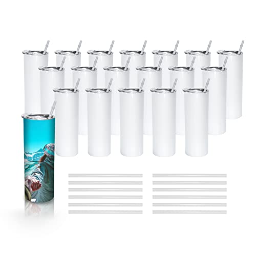 D-50 pack 20oz sublimation tumblers(plastic straw)