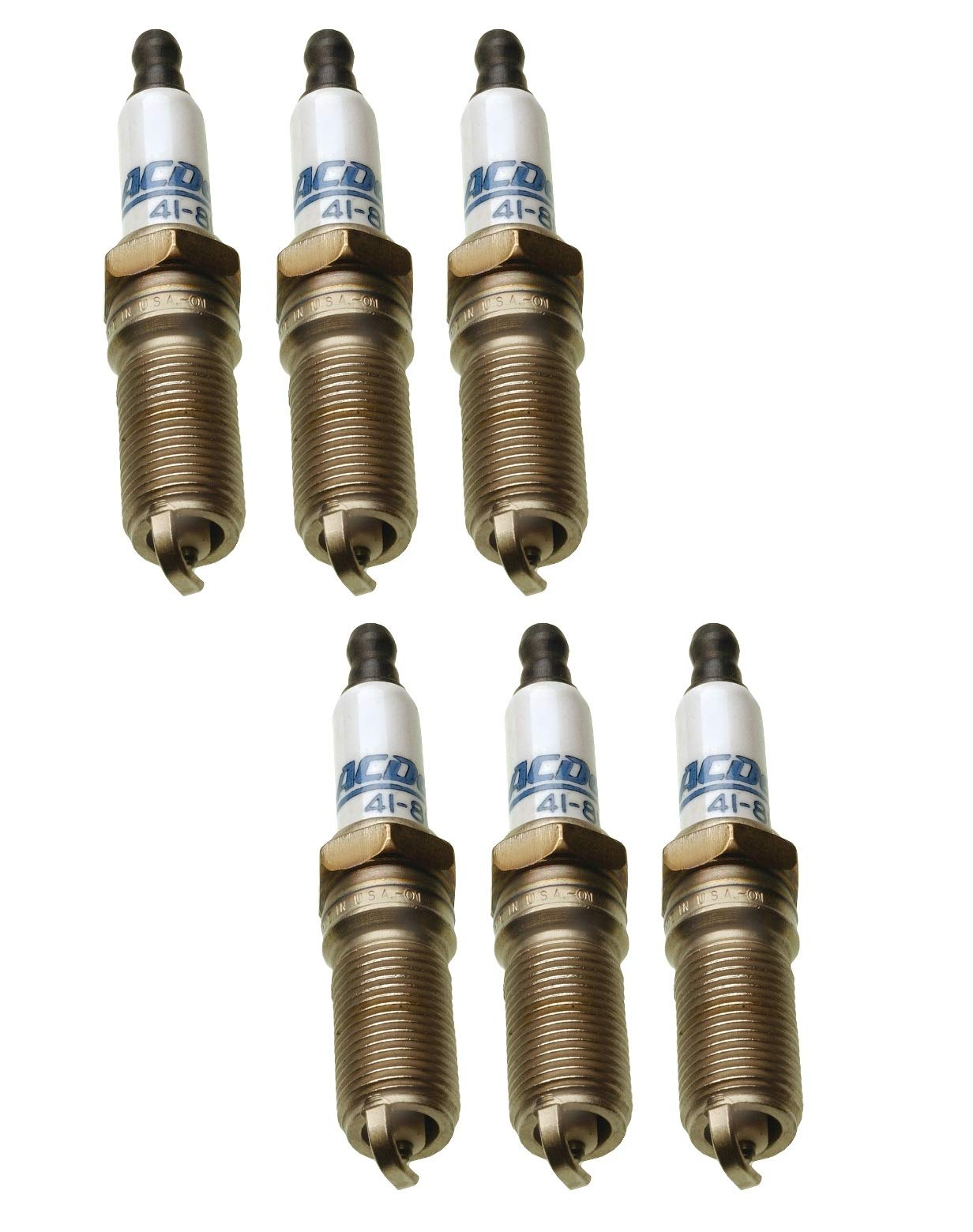 6-Piece Spark Plug Set Compatible with Ford Explorer, F-150, Lincoln MKS/MKT/MKZ V6 Engines - High Performance Ignition Parts for Smoother Acceleration & Better Fuel Efficiency