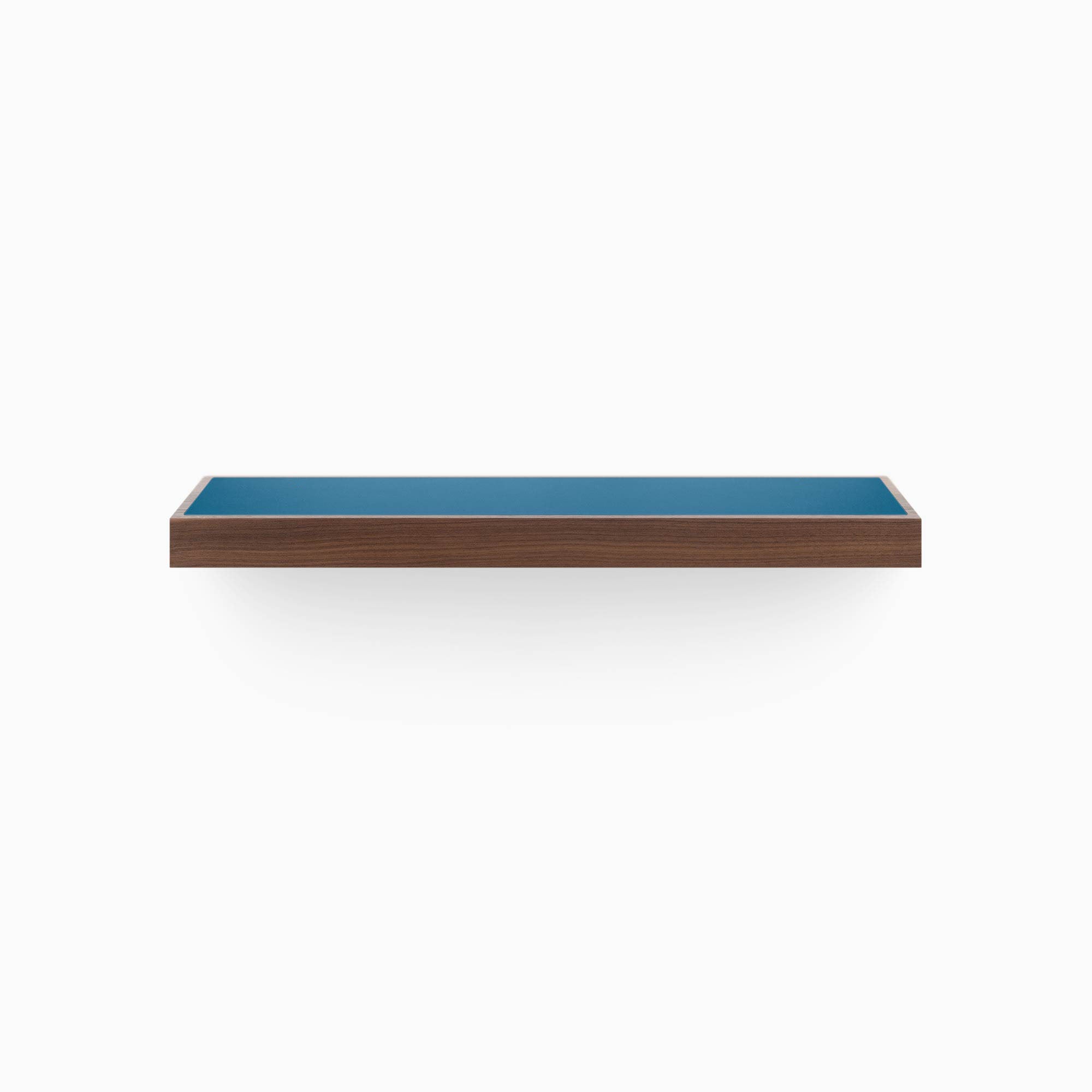 Premium Walnut Floating Shelf with Aksel Inlay - Handcrafted Wood Wall Shelf for Living Room, Bathroom & Office Decor