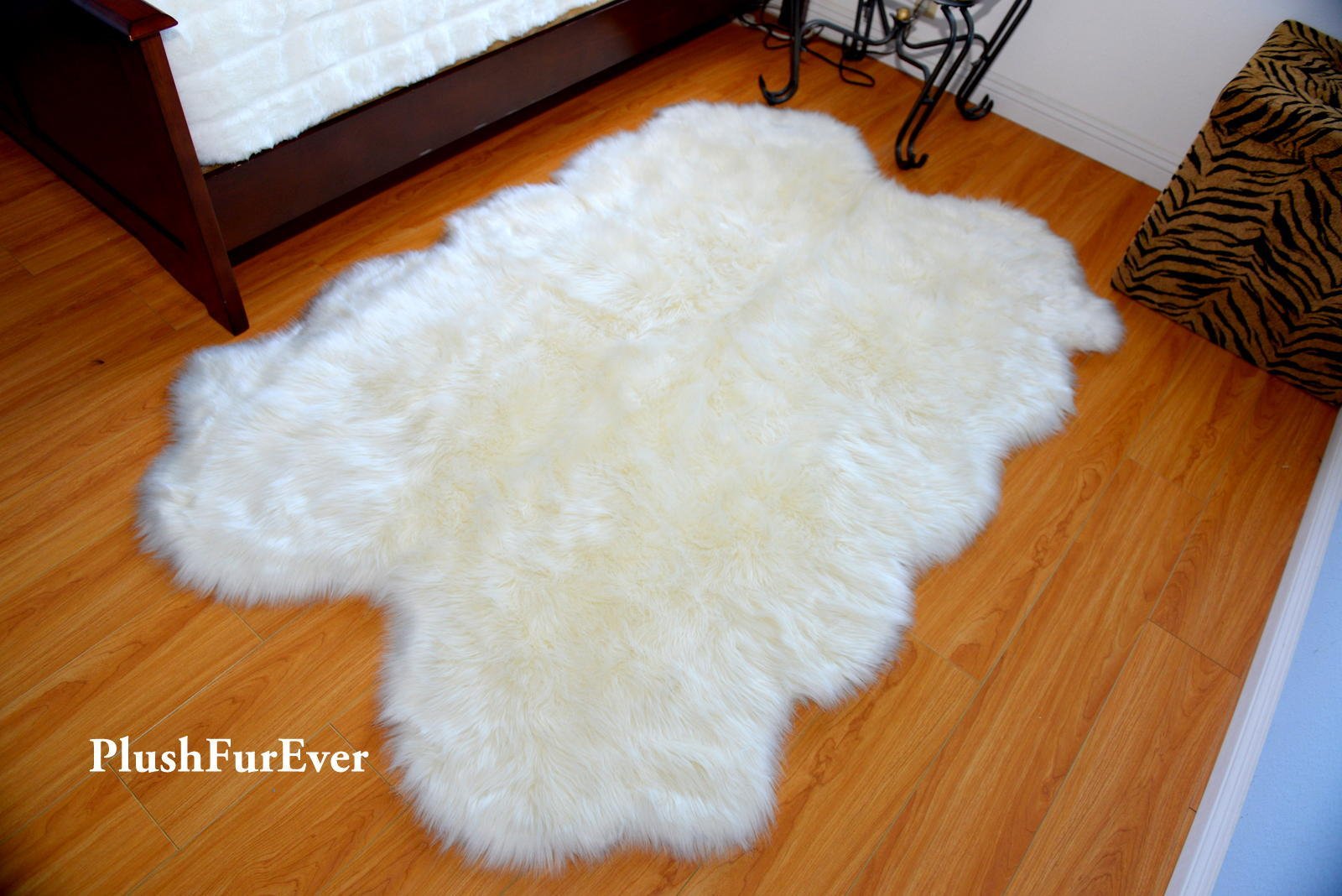 Premium White Plush Sheepskin Rug - 36