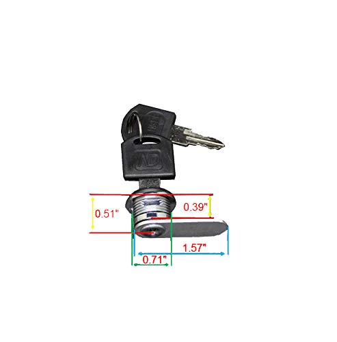 FixtureDisplays® 4-Pack Cam Locks for Suggestion Mailbox & Donation Box - Secure Cabinet Locking Mechanism (Model 15211 LOCK-4PK-SNL) - Ideal for Offices, Schools, and Public Spaces